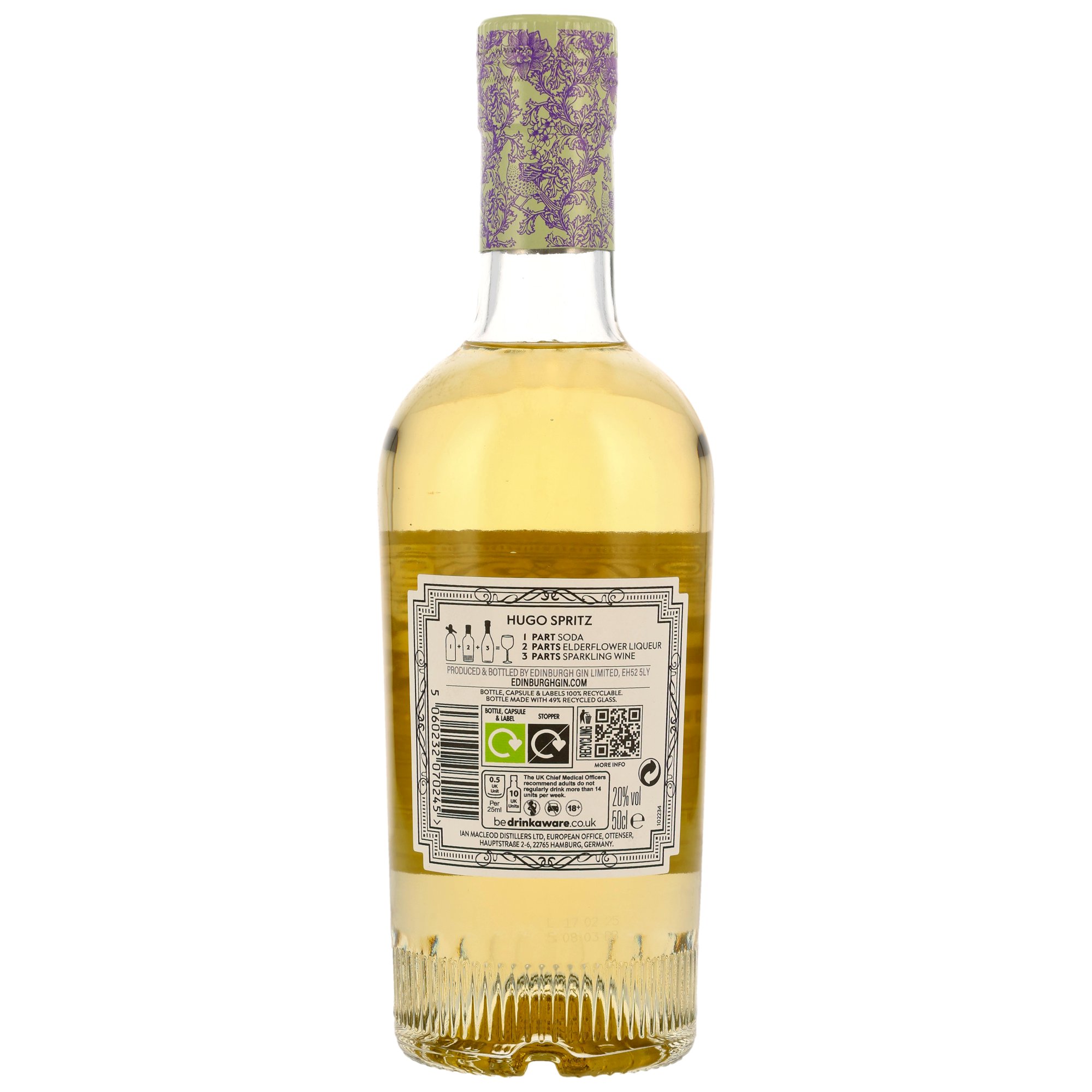 Edinburgh Elderflower Gin Liqueur Neue Ausstattung