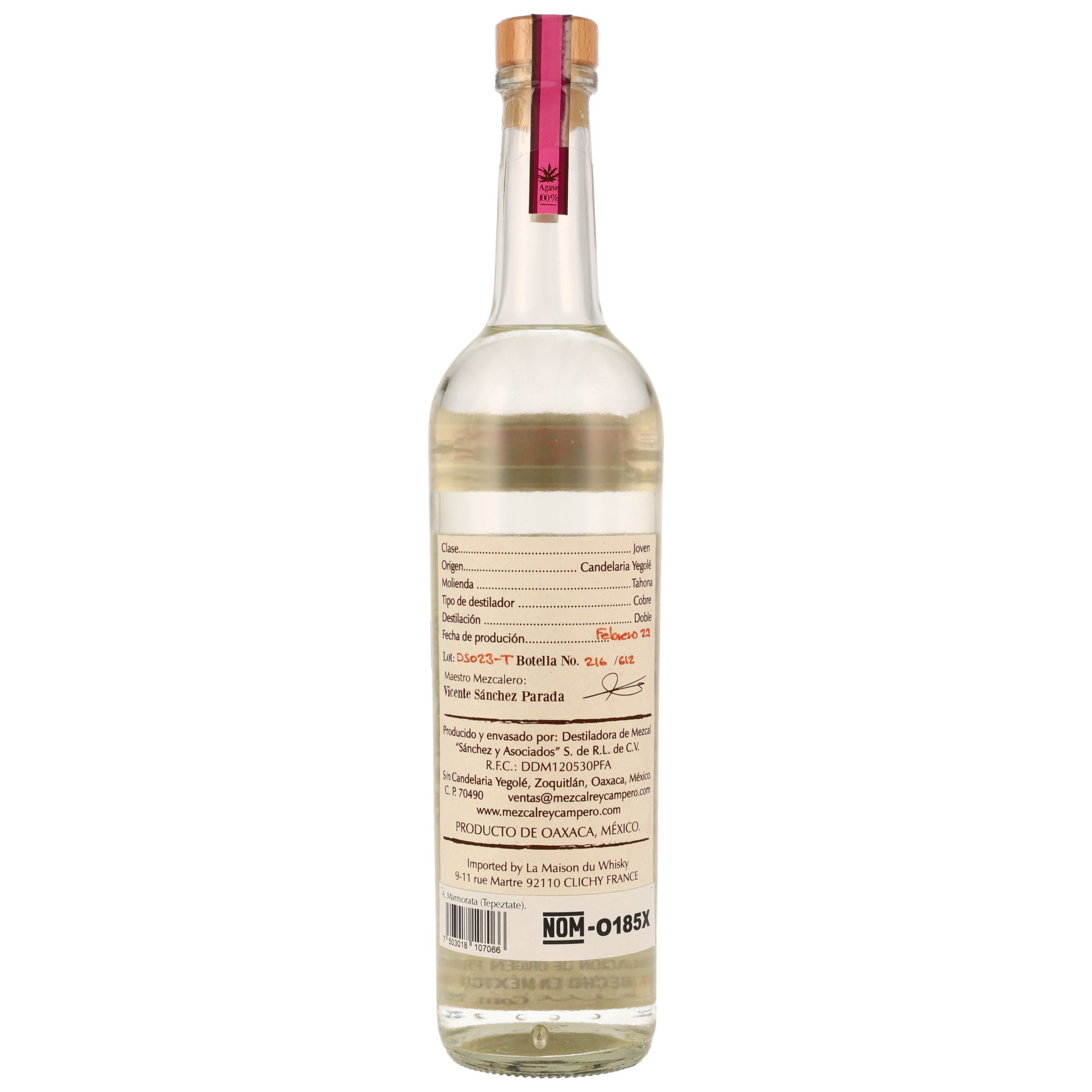 Rey Campero Tepeztate Mezcal artesanal - Joven