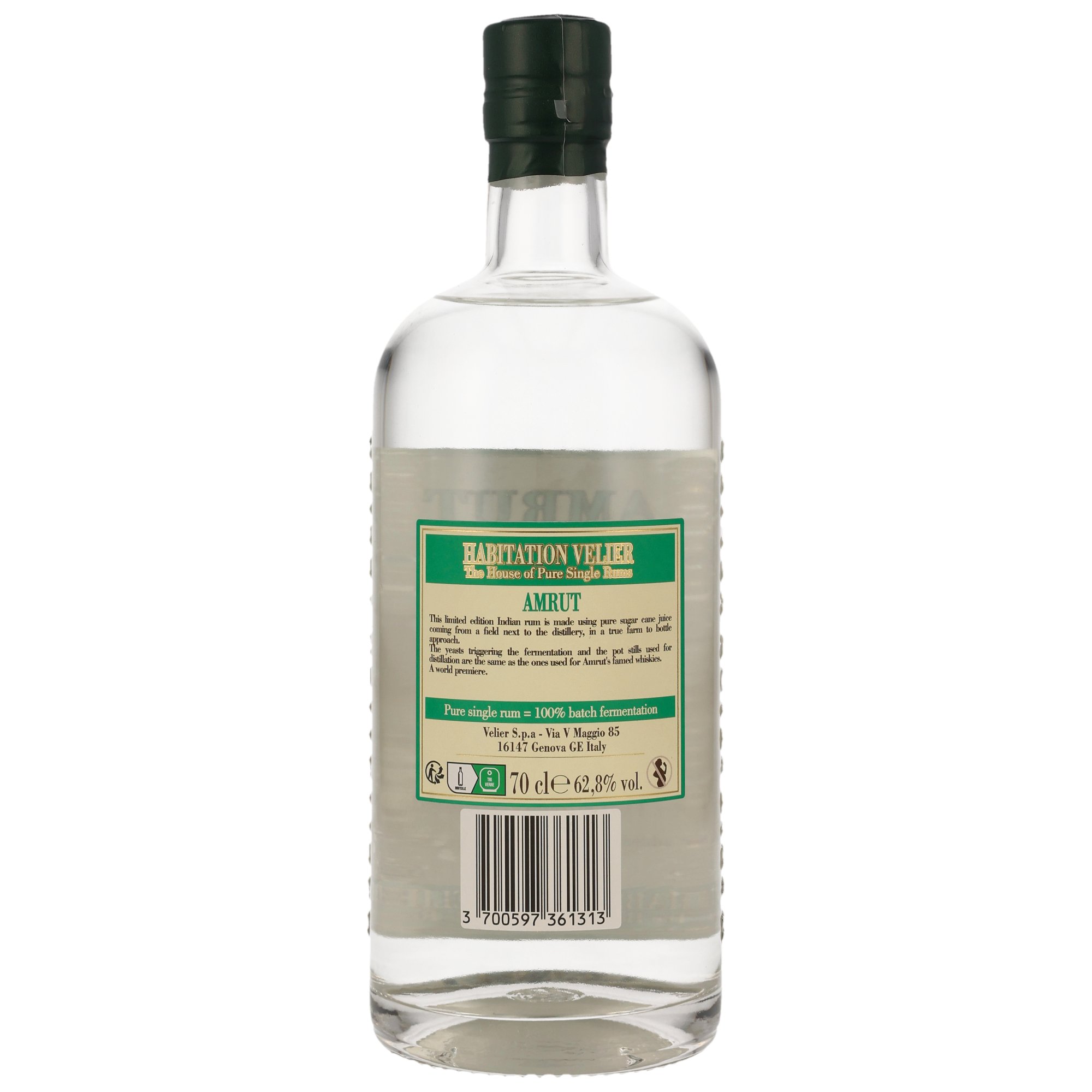 Habitation Velier Amrut India Pure Sugar Cane Juice Rum