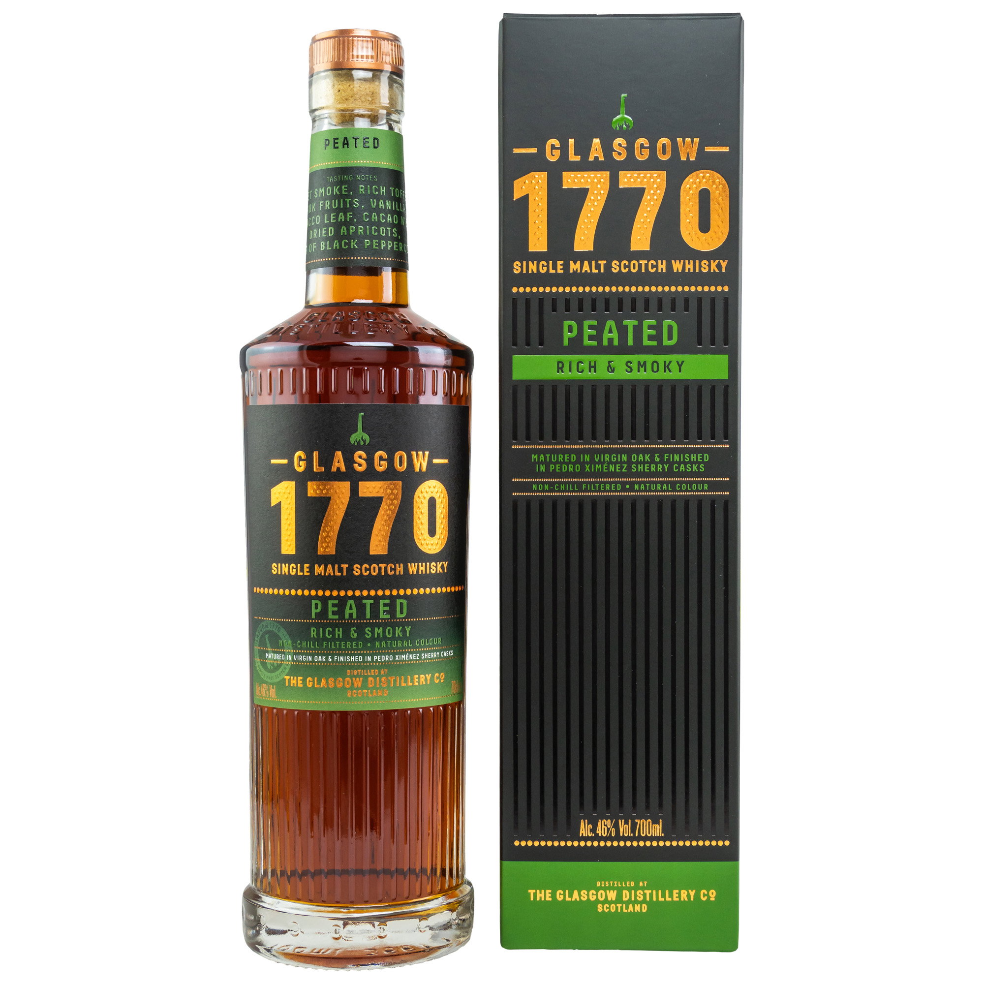 Glasgow 1770 - Peated - Rich & Smoky - 700ml in GP