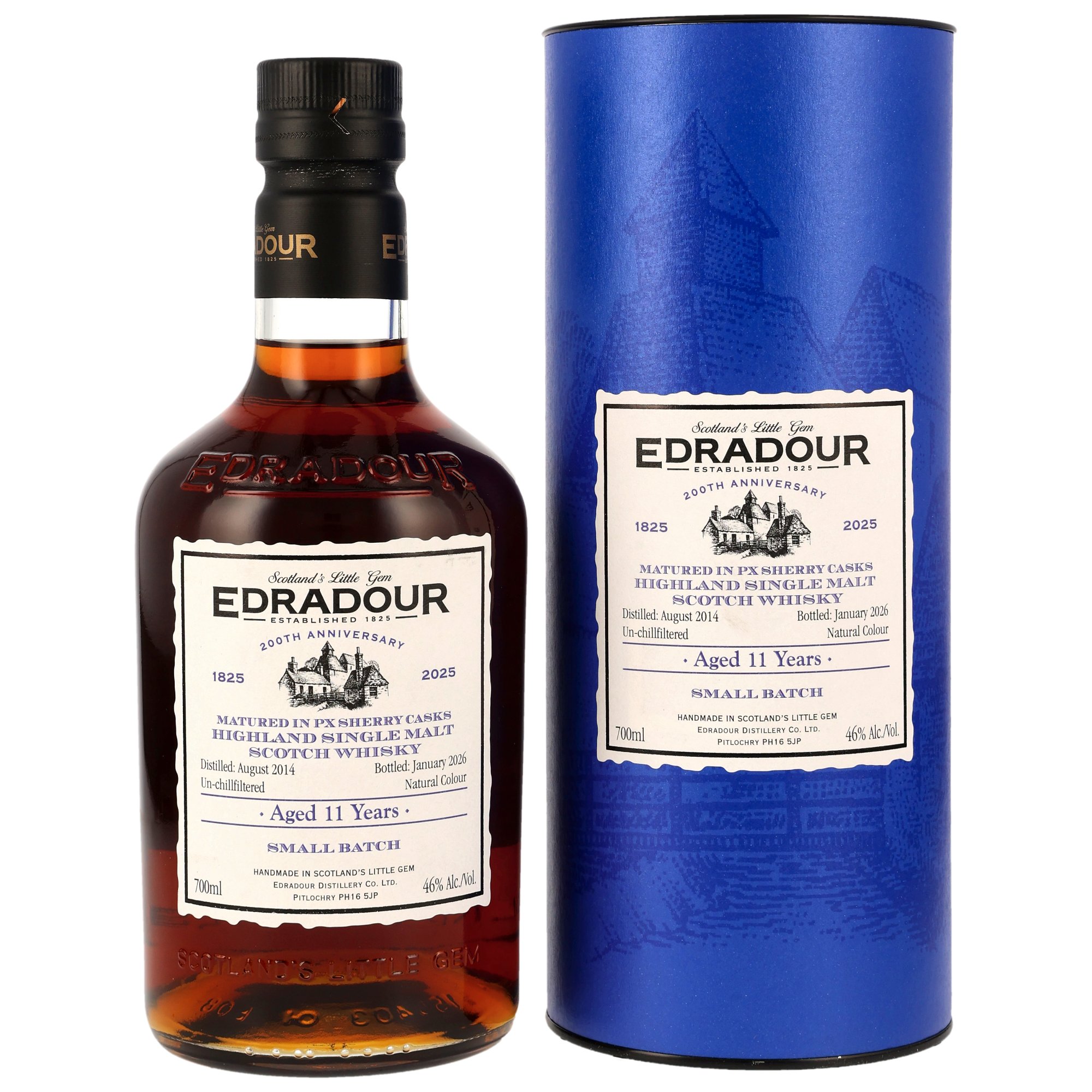 Edradour 2014/2026 - 11 y.o. - 1st Fill PX Sherry Casks - 200th Anniversary