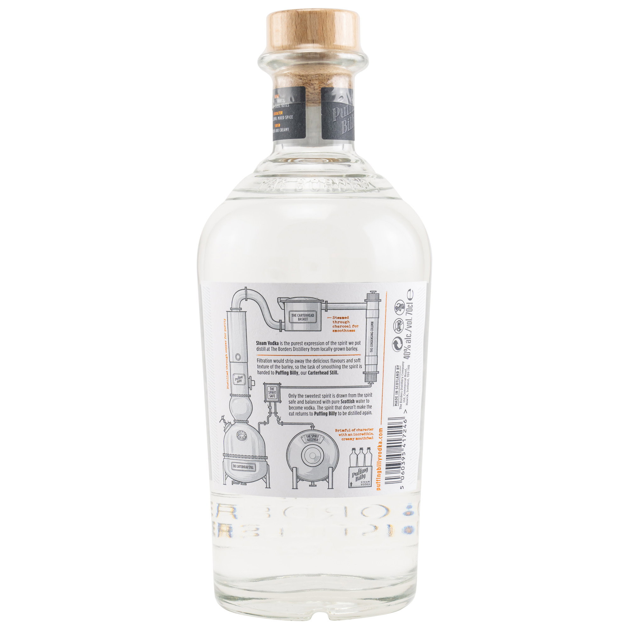 Puffing Billy Steam Vodka - Borders Distillery (Schottland)