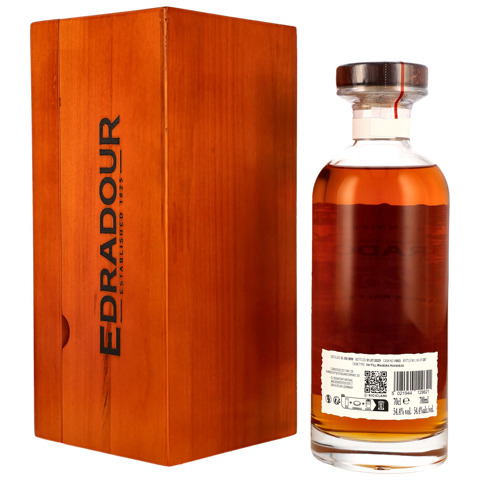Edradour 1999/2025 - 25 y.o. - 1st Fill Madeira Cask #903 - 200th Anniversary