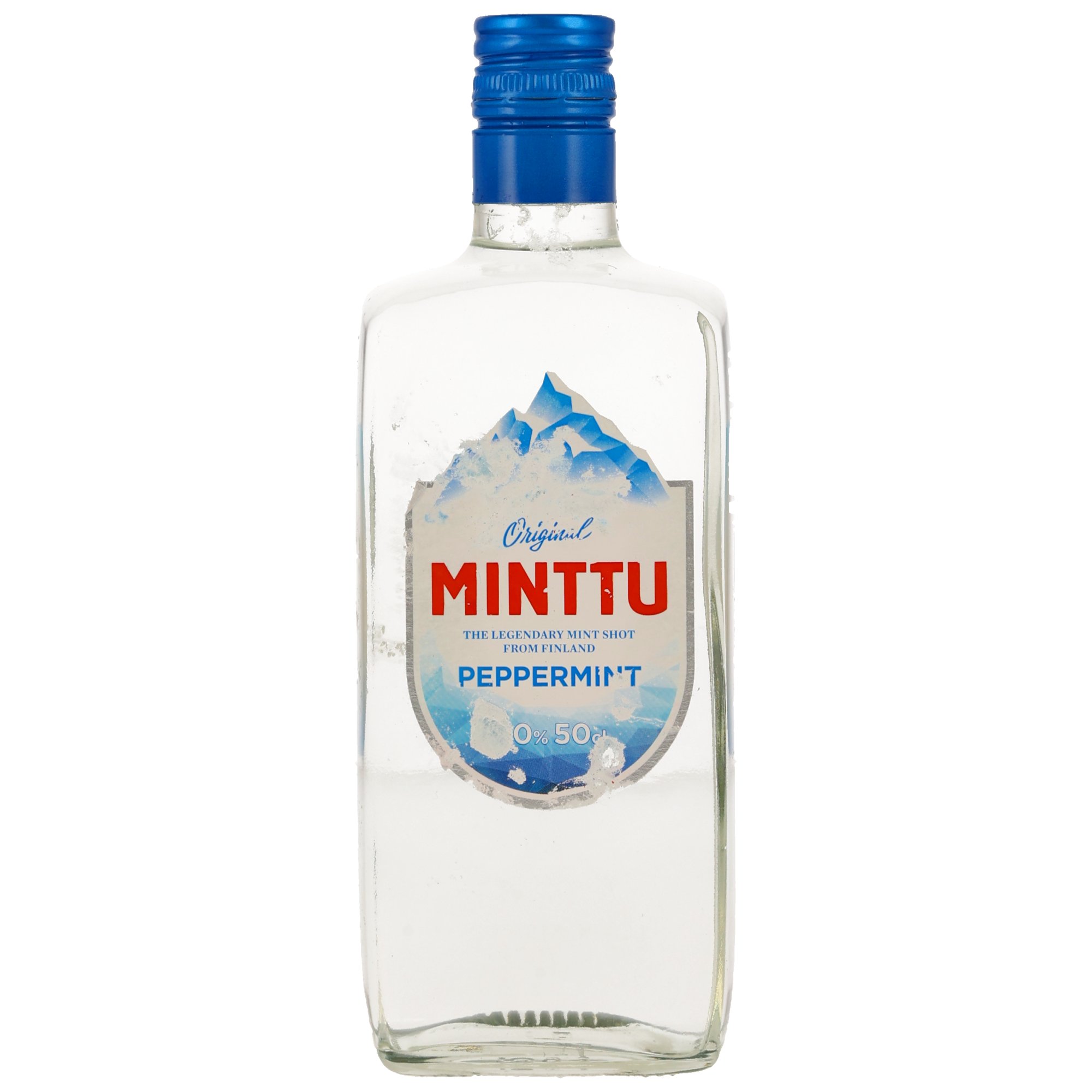 Minttu Pfefferminzlikör - Etikett mit Mängeln