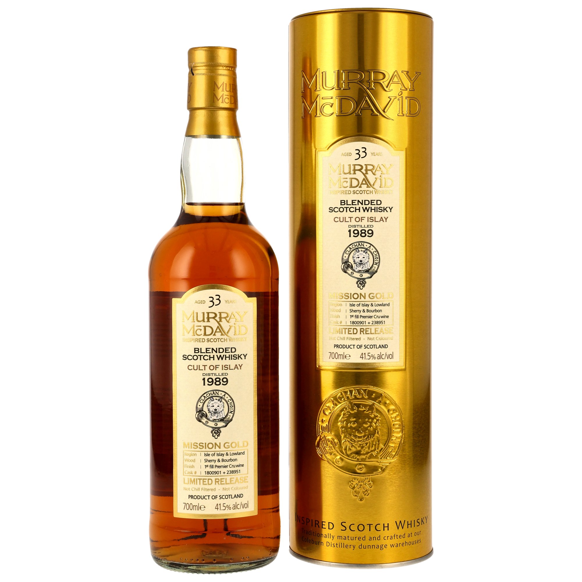 Cult of Islay 1989 - 33 y.o. - 1st Fill Premier Cru Wine Finish #1800901+238951 - Murray McDavid