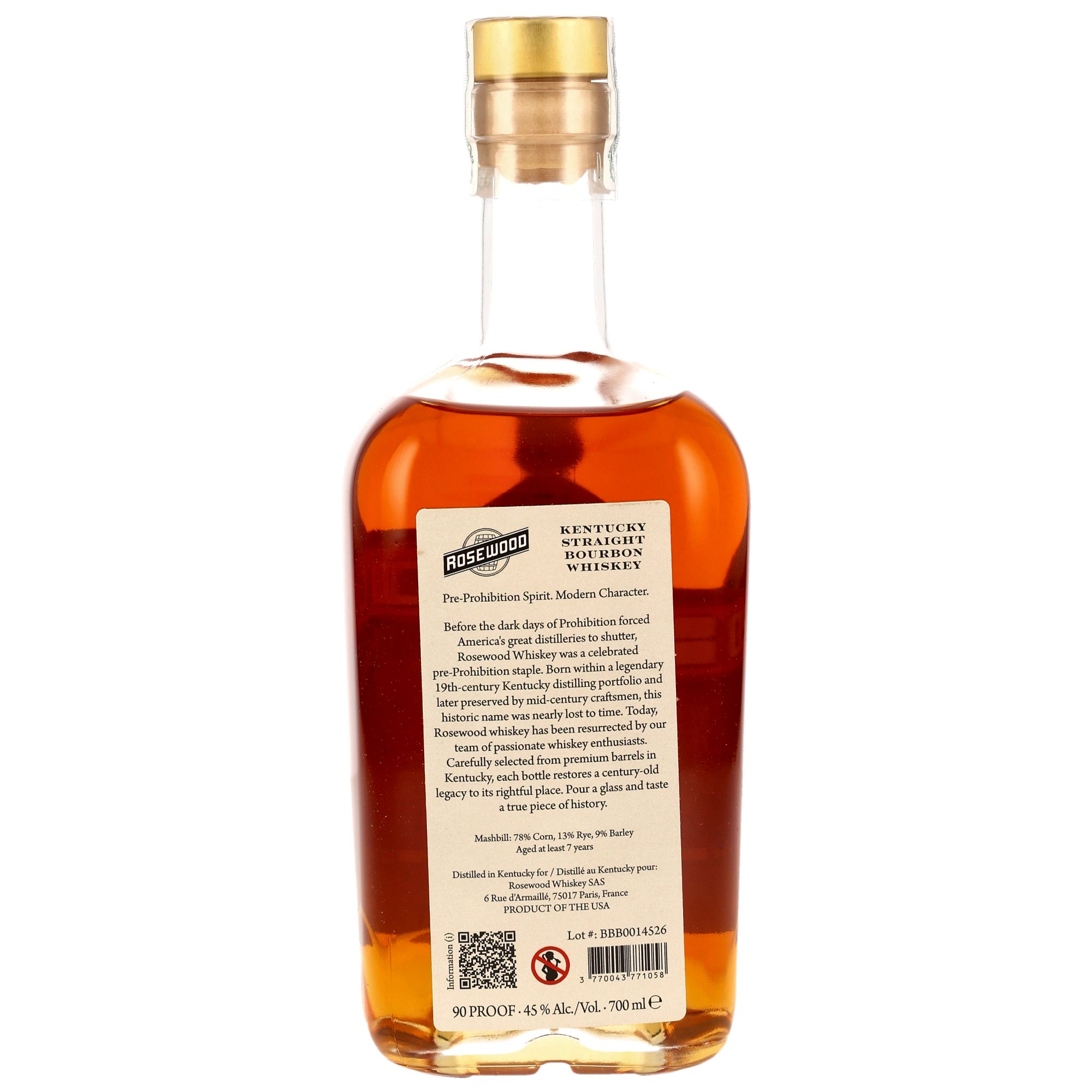 Rosewood Kentucky Straight Bourbon Whiskey Small Batch