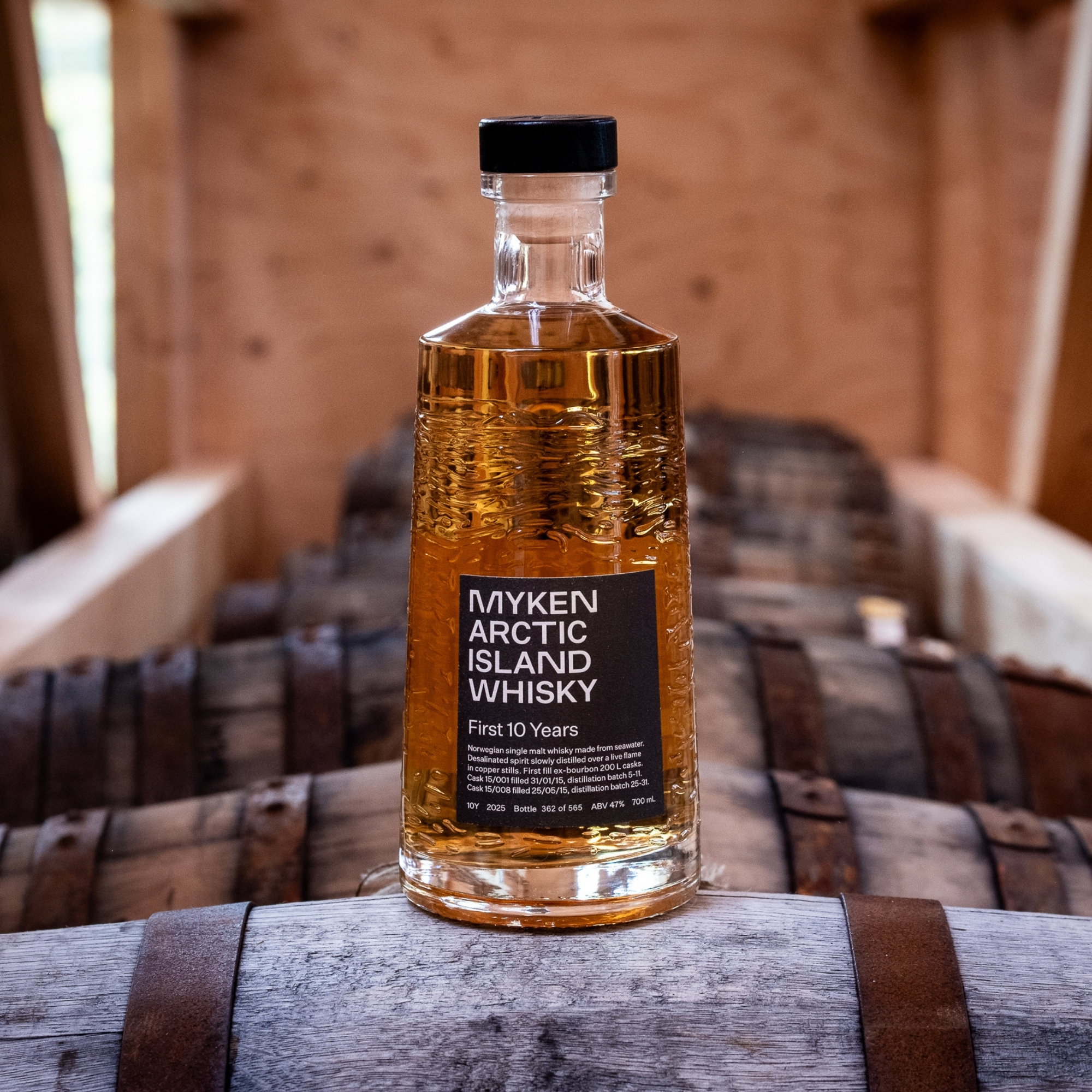 Myken 10 y.o. - Arctic Island Single Malt Whisky - 1st Fill Bourbon Casks #15/001 + 15/008