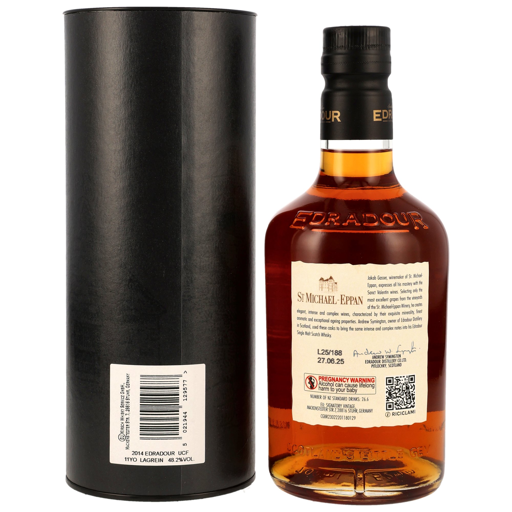 Edradour 2014/2025 - 11 y.o. - 1st Fill Lagrein Casks #701 + 702  - St. Michael Eppan