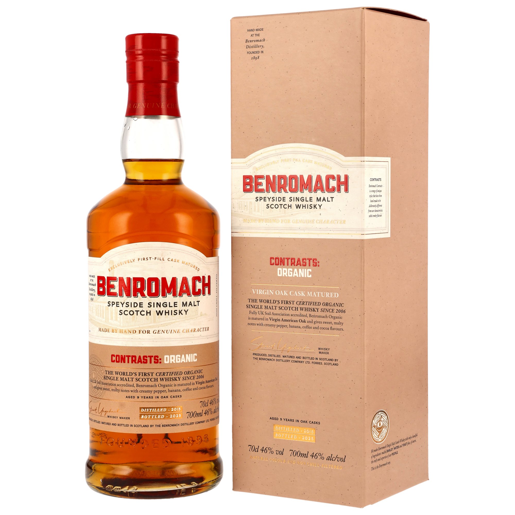 Benromach Contrasts: Organic 2015/2025 - 9 y.o. - 1st Fill American Virgin Oak Casks