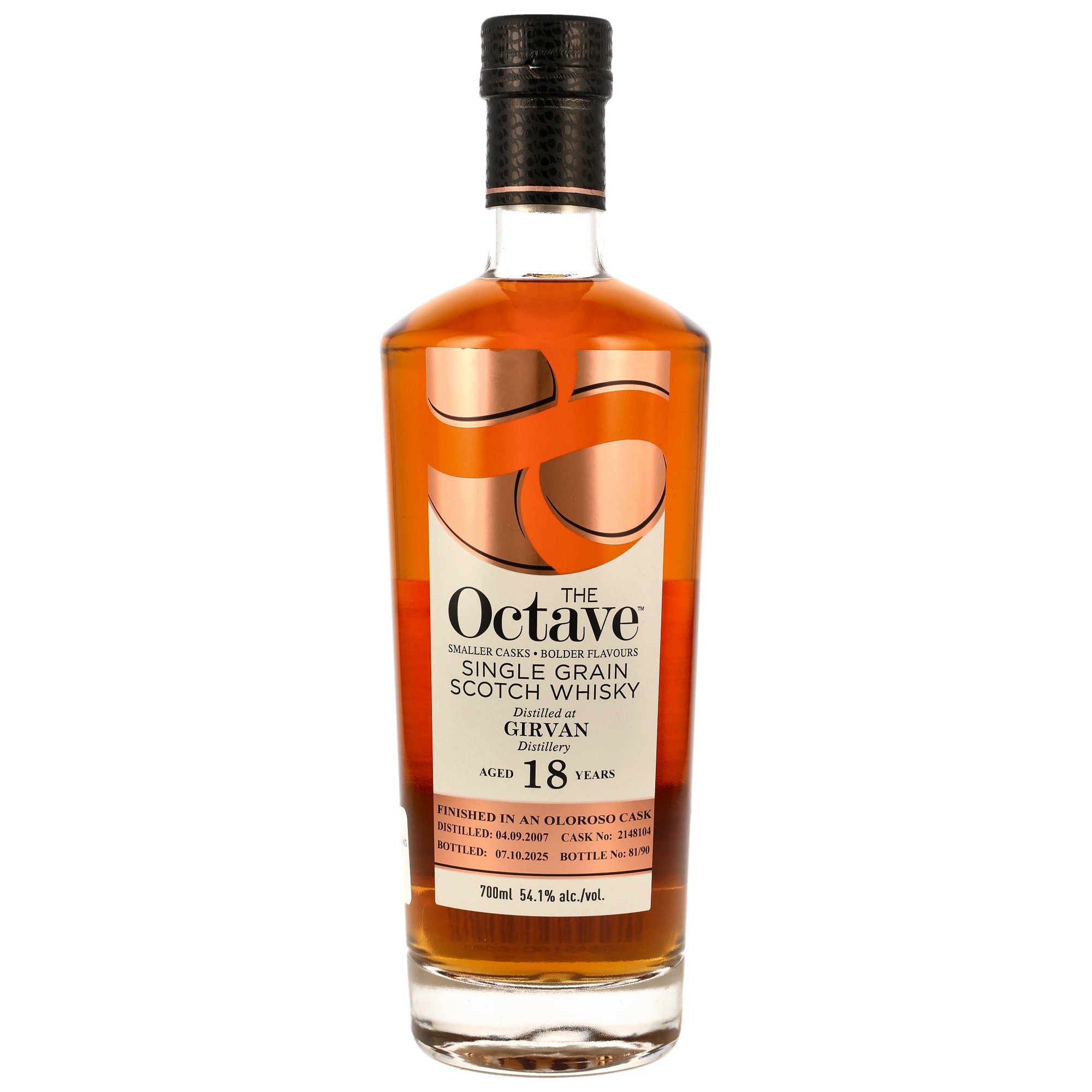 Girvan 2007/2025 - 18 y.o. - Single Grain Oloroso Sherry Cask Finish #2148104 - Octave (Duncan Taylor)