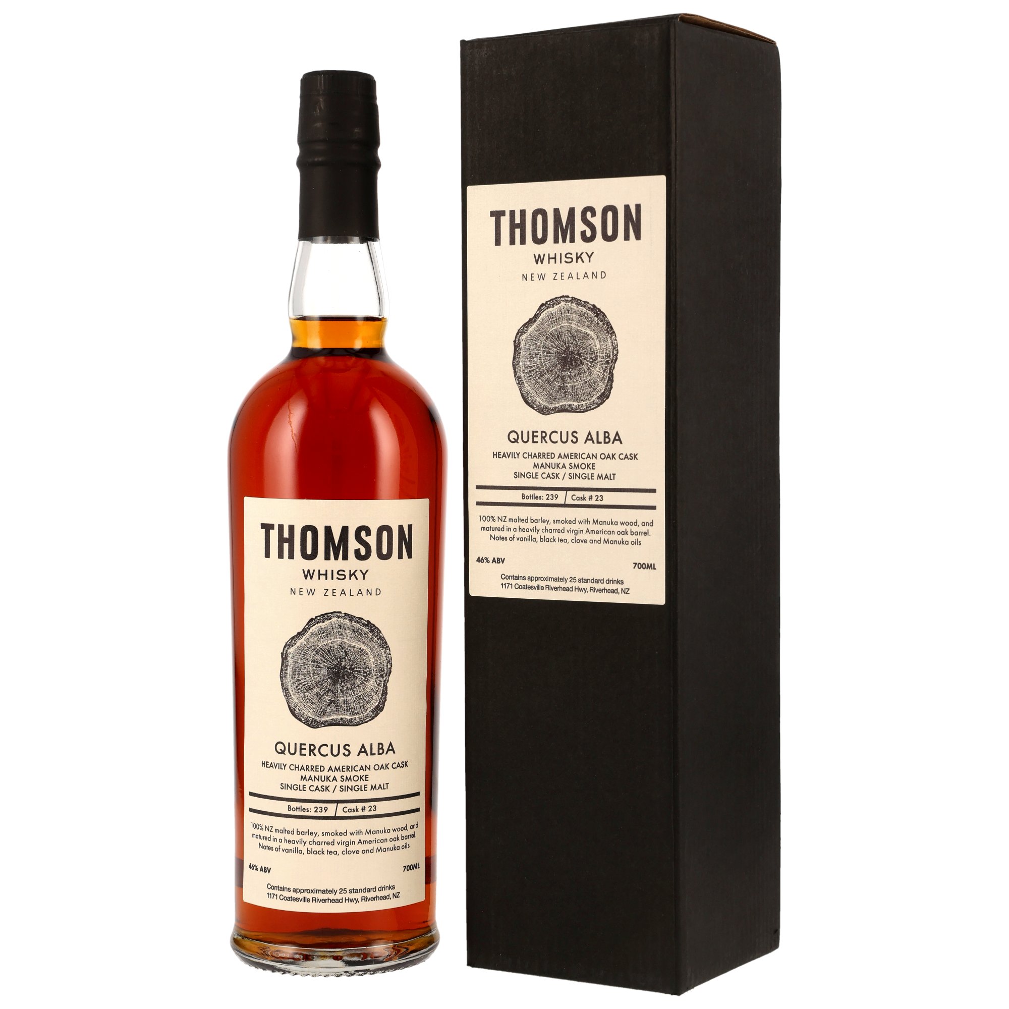 Thomson New Zealand Single Malt Whisky - Quercus Alba Single Cask #23