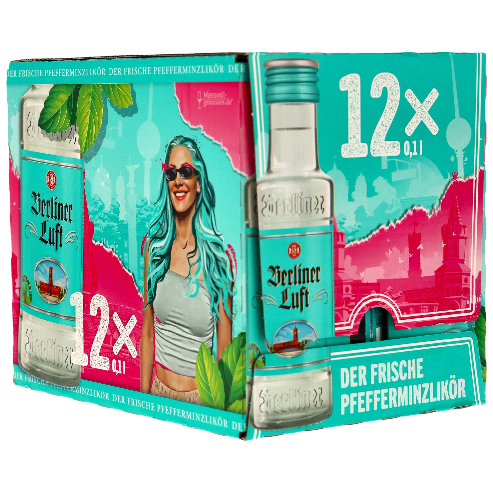 Berliner Luft Pfefferminzlikör 100ml VPE 12x0,1 Neue Ausstattung