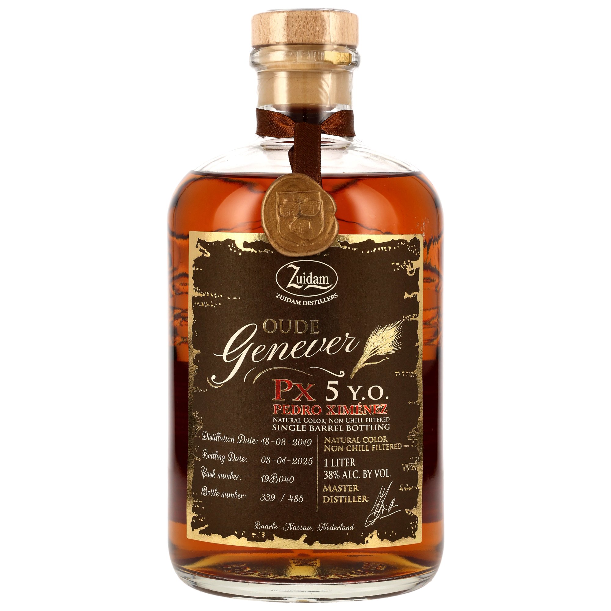 Zuidam Oude Genever 5 y.o. PX Single Barrel - LITER