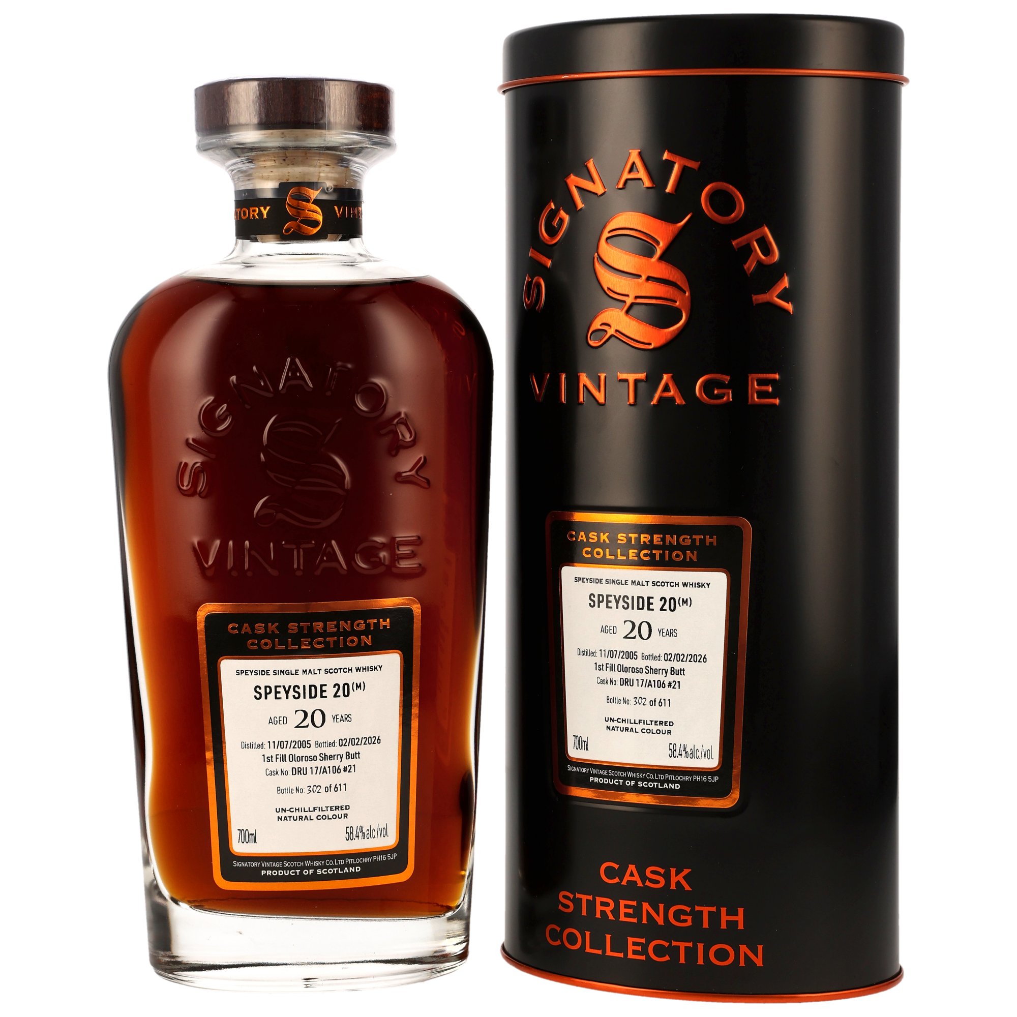 Speyside (M) 2005/2026 - 20 y.o.  - 1st Fill Oloroso Sherry Butt DRU17/A106 #21 - Sig CS