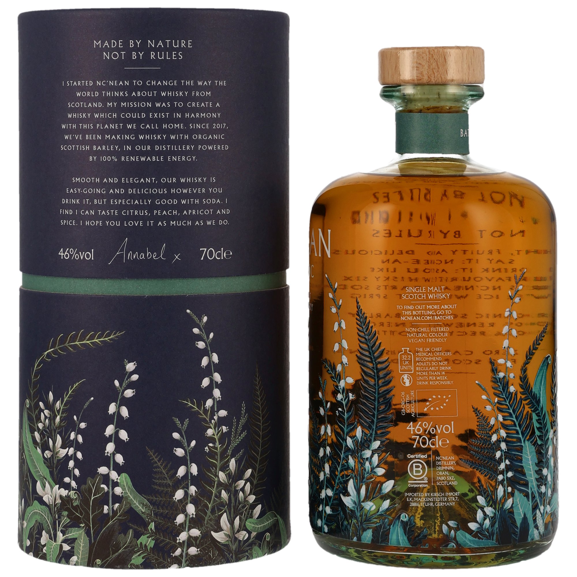 Nc'nean Organic Single Malt Whisky - mit Tube