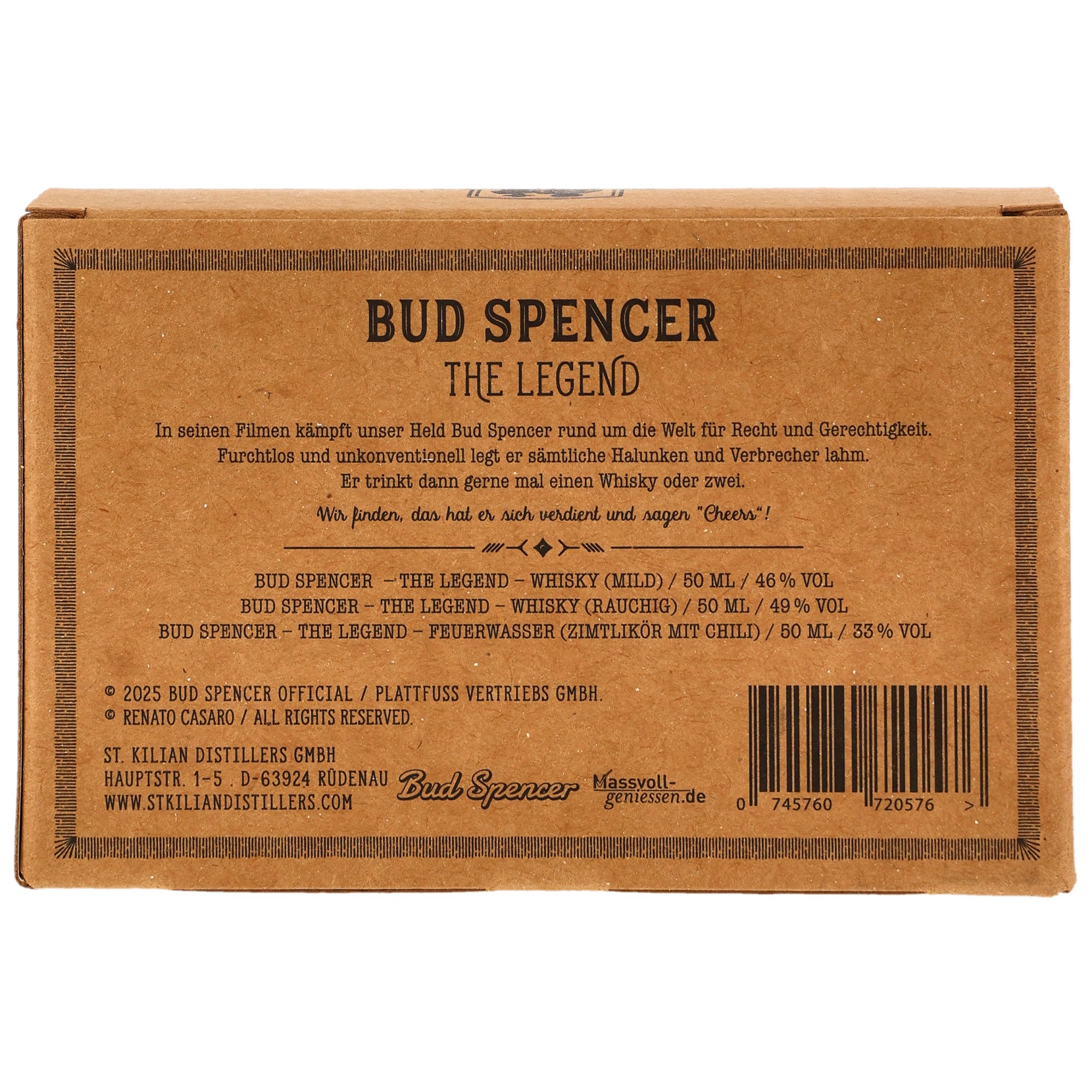 Bud Spencer The Legend Tasting Box 3x0,05l - Neue Ausstattung