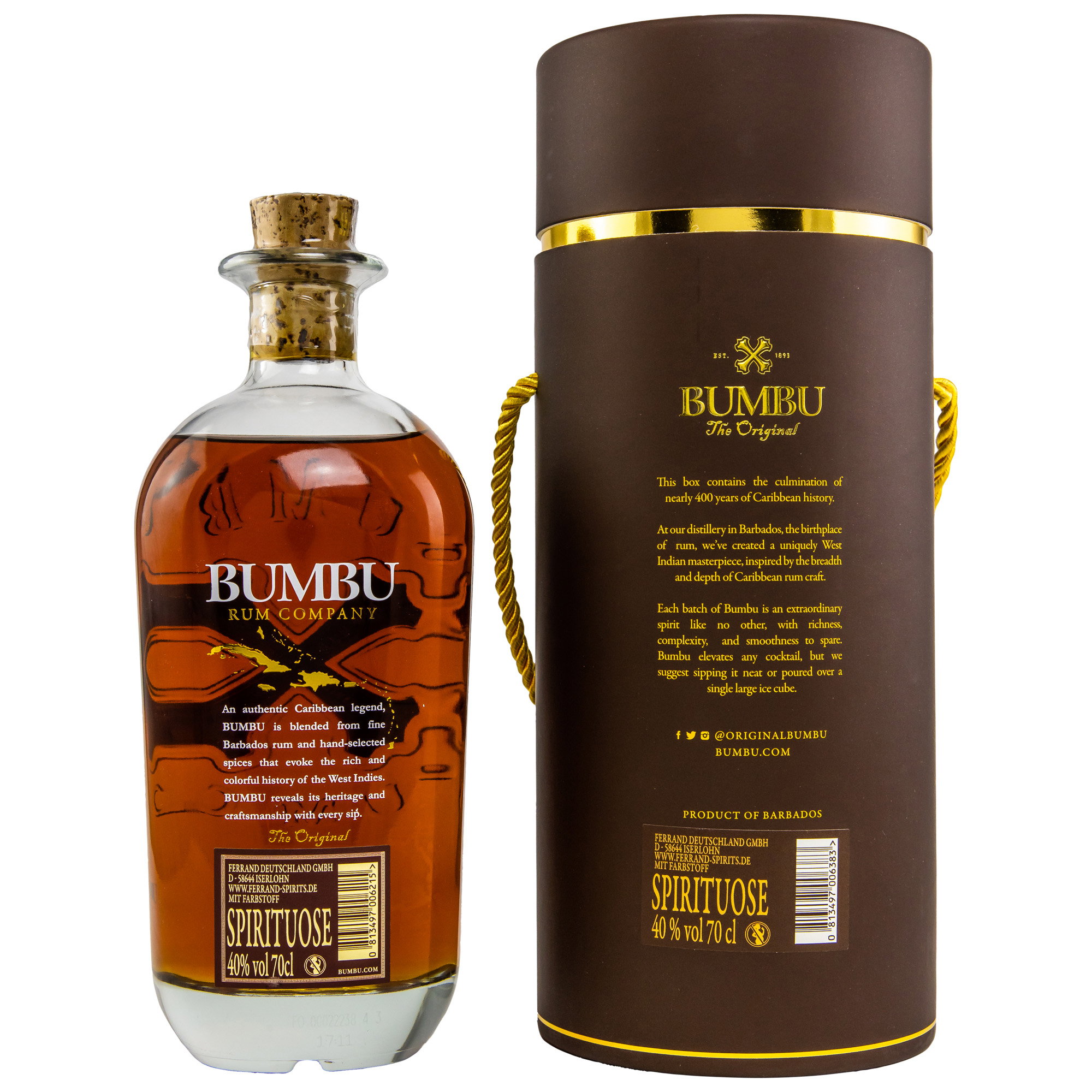 Bumbu Rum The Original - 40%  - in Tube