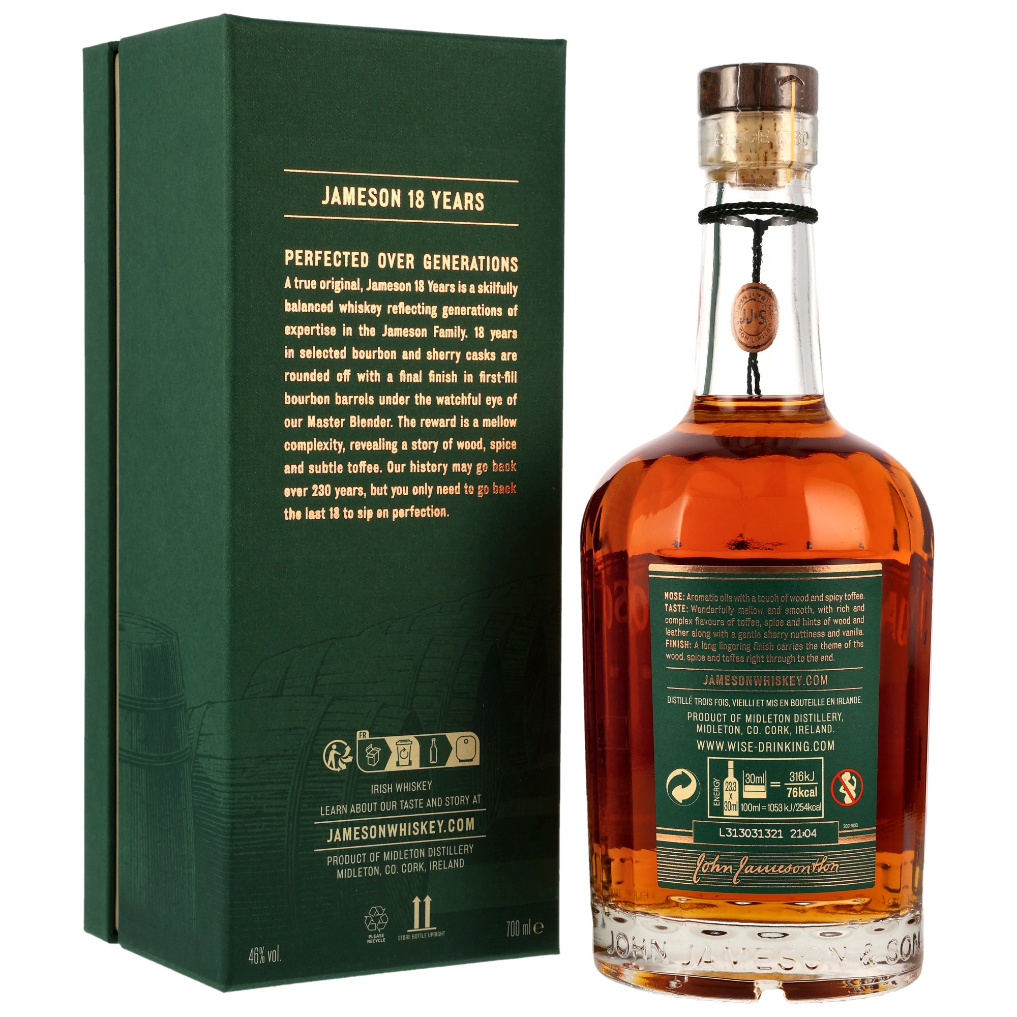 Jameson 18 y.o. Irish Whiskey - Neue Ausstattung 2025