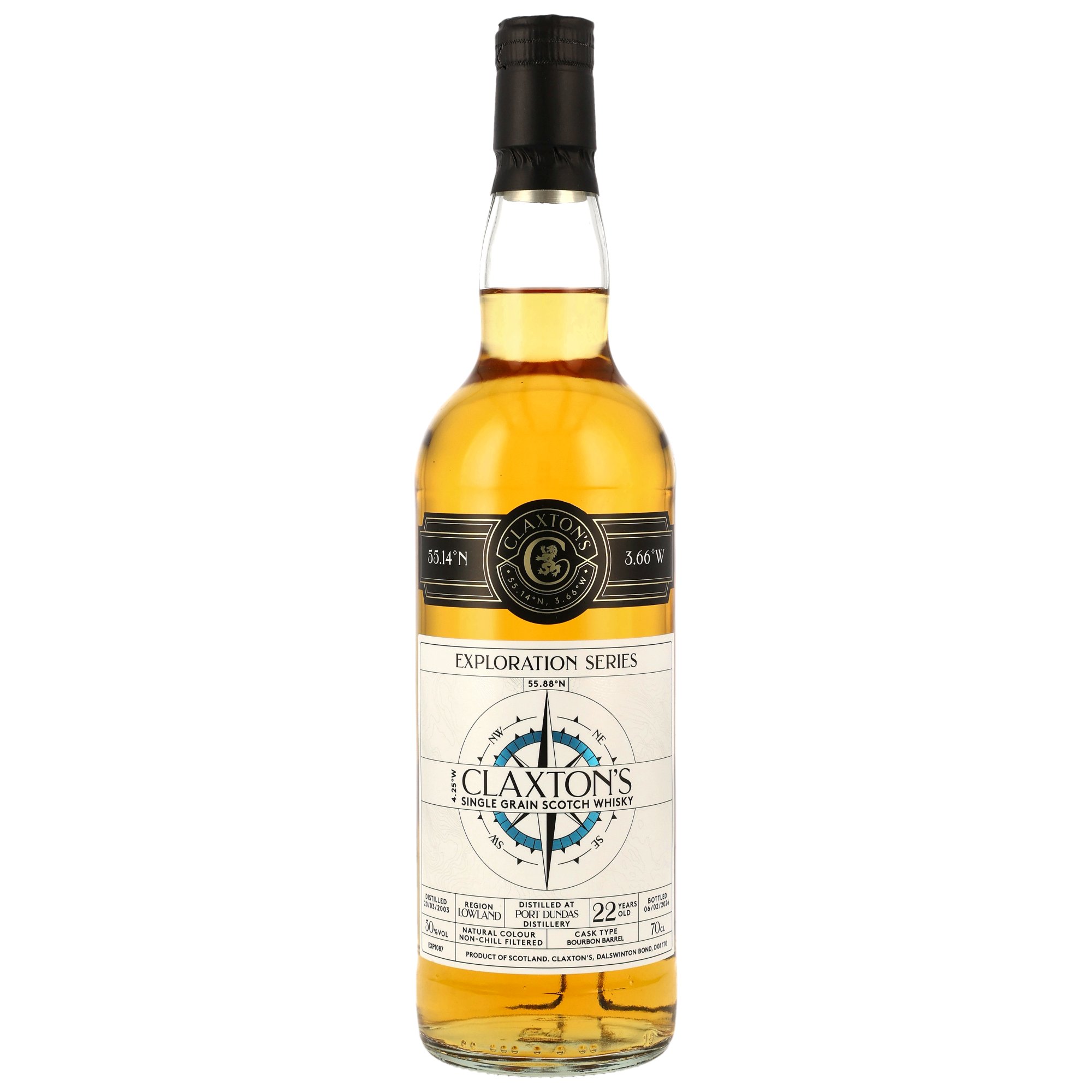 Port Dundas 2003/2026 - 22 y.o. - Single Grain Scotch Whisky - Bourbon Barrel - Claxton's