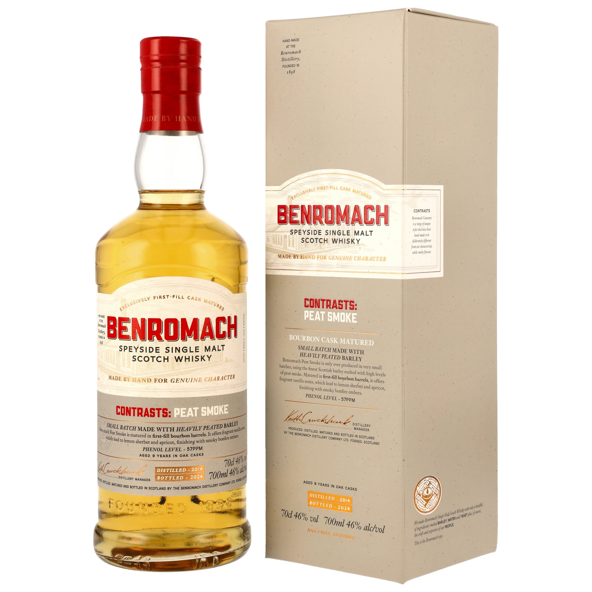 Benromach Contrasts: Peat Smoke - 2014/2024 - 9 y.o. - Bourbon Cask