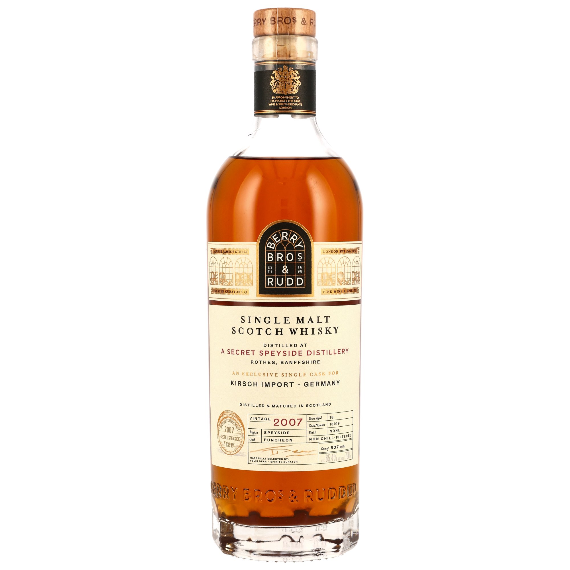 Secret Speyside 2007/2025 - 18 y.o. - 1st Fill Puncheon #13919 (Berry Bros. & Rudd) - Cloudy Bottling