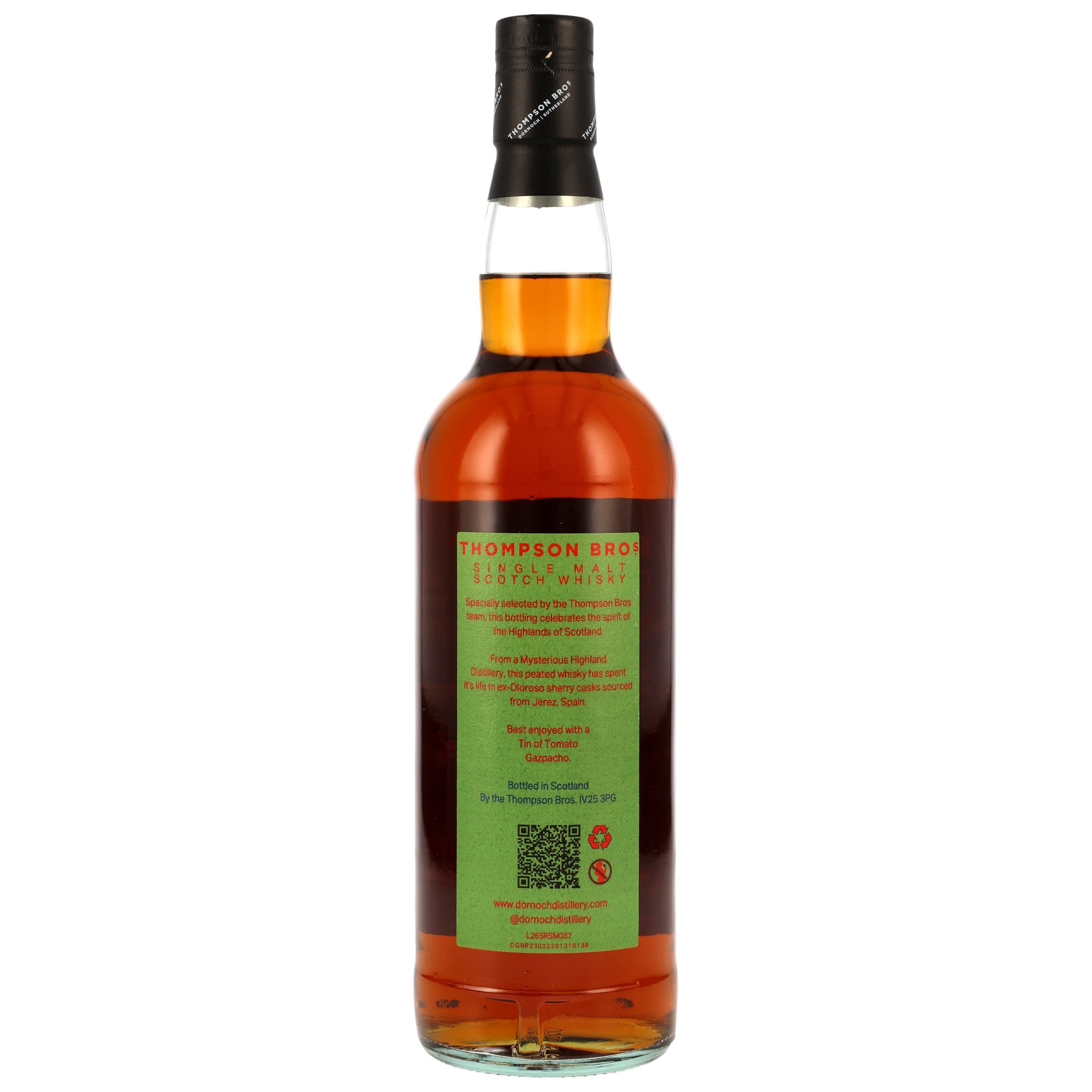 Highland Single Malt Whisky (Peated) 18 y.o. - Oloroso Sherry Casks - Thompson Bros.