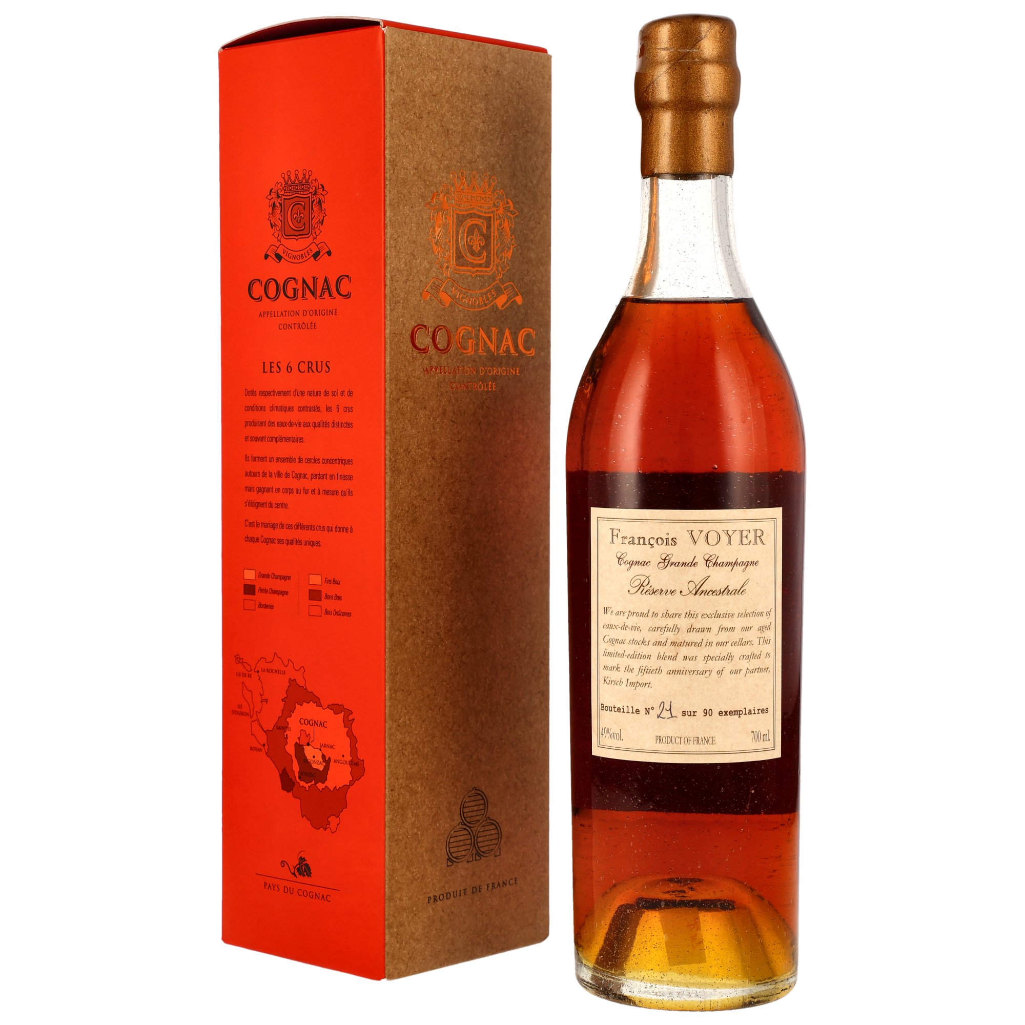 Francois Voyer - Cognac Grande Champagne Réserve Ancestral - 50th Anniversary Kirsch