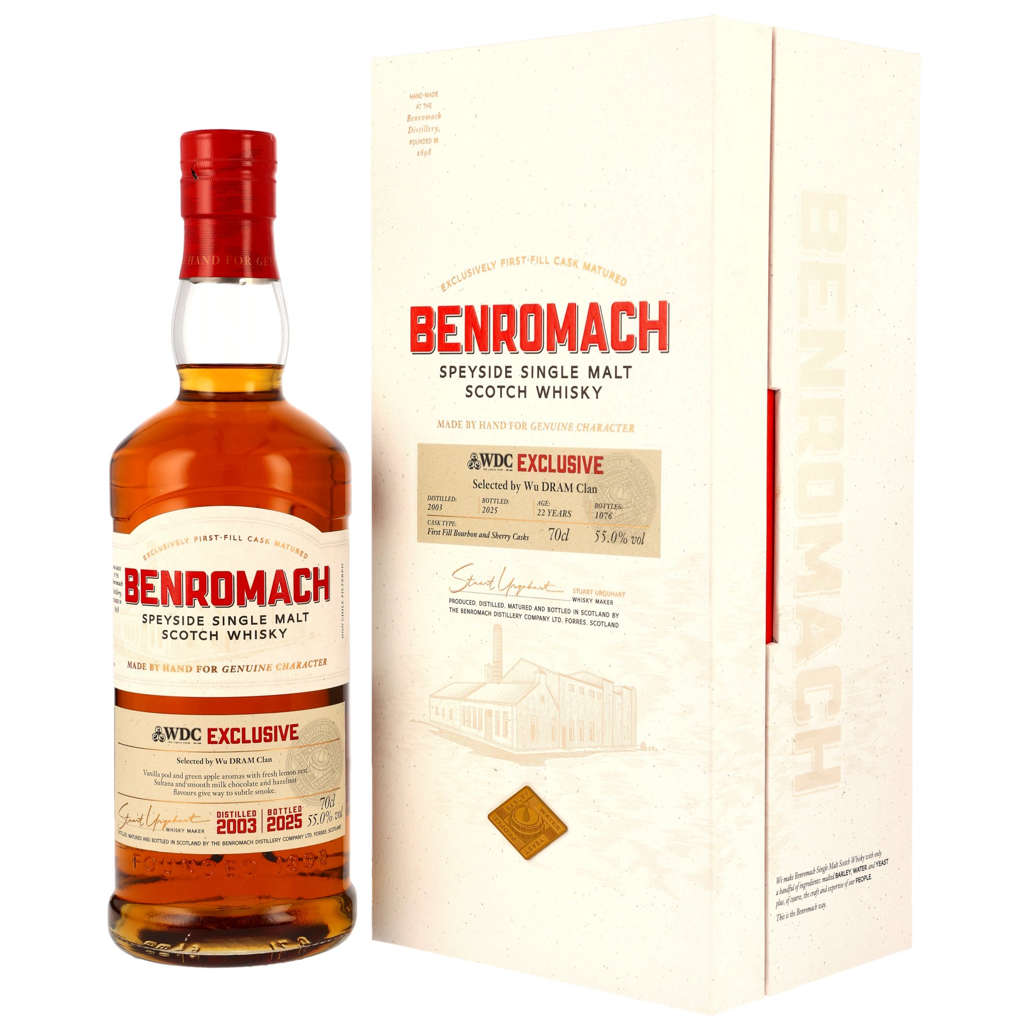 Benromach 2003/2025 - 22 y.o. - 1st Fill Bourbon & Sherry Casks - Wu Dram Clan