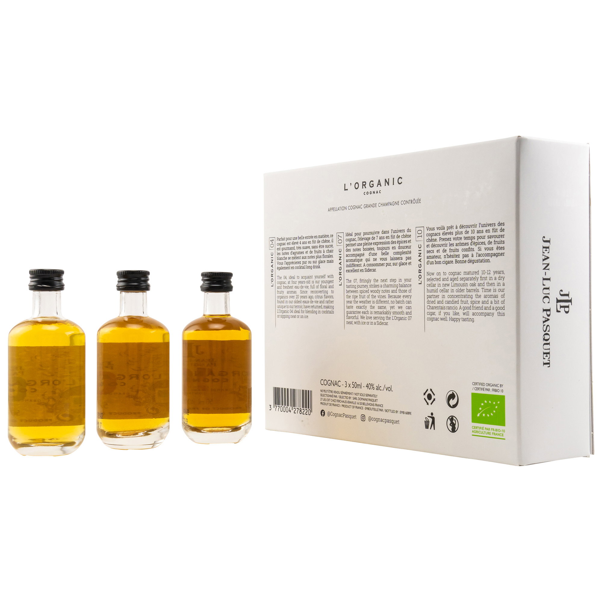 Jean-Luc Pasquet Cognac Mini Collection 3x 50ml
