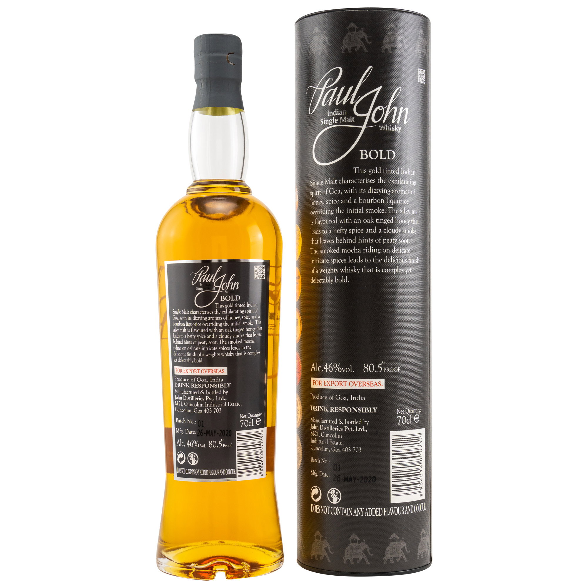Paul John Bold Single Malt Whisky (Indien)