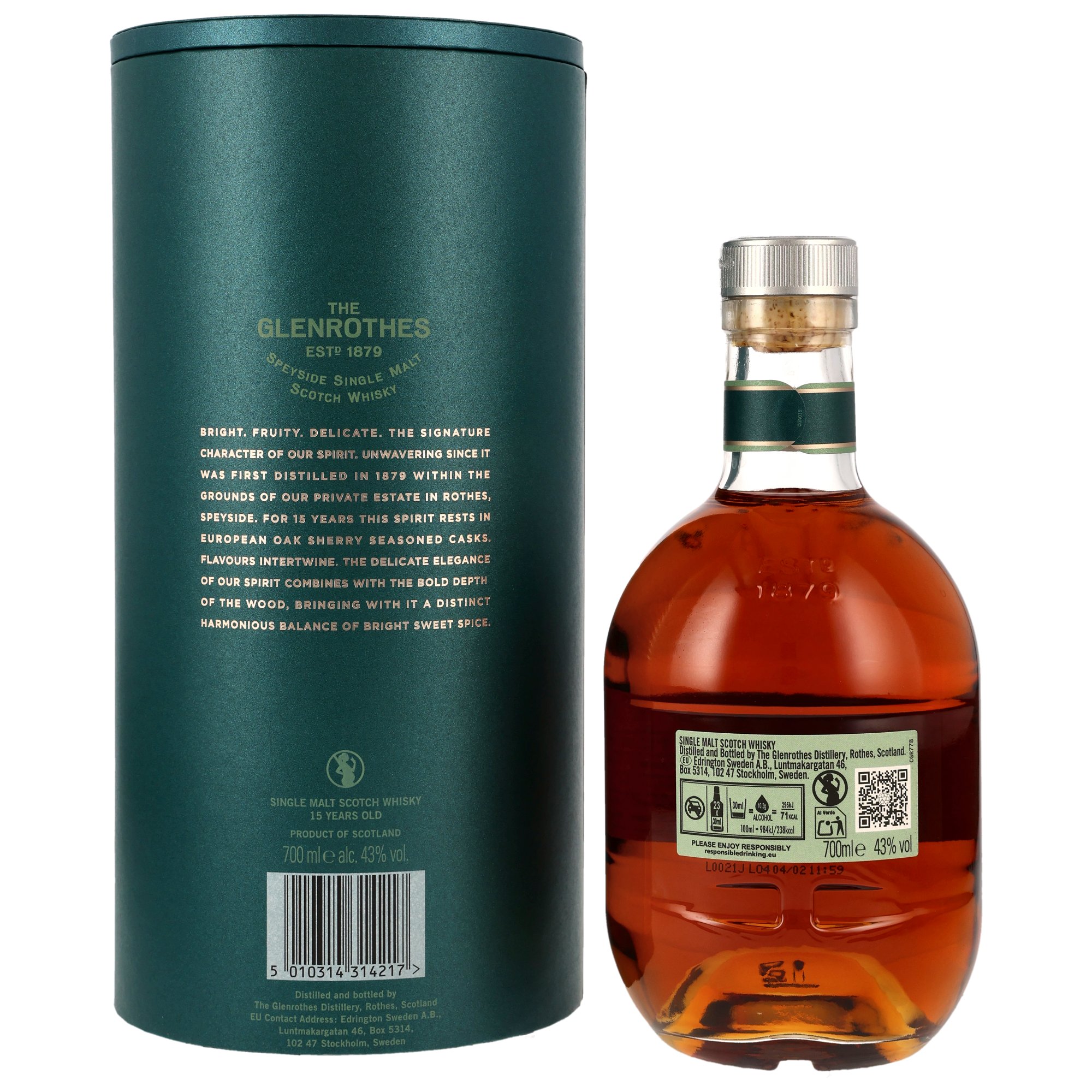 Glenrothes 15 y.o. Single Malt - European Oak Sherry Seasoned Cask