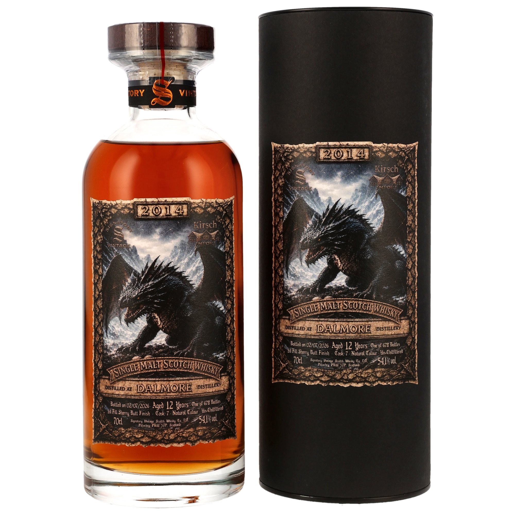 Dalmore 2014/2026 - 12 y.o. - 1st Fill Sherry Butt Finish #7 - Sig - KIRSCH DRAGON