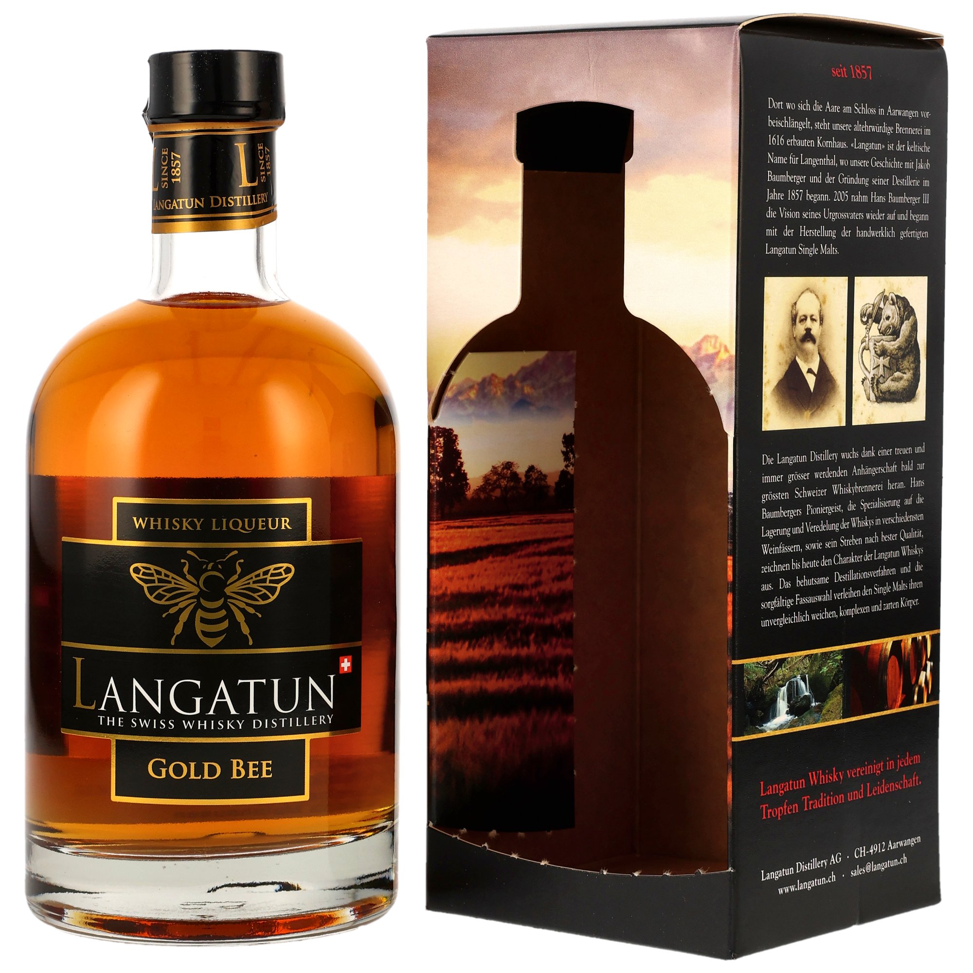 Langatun Gold Bee Whisky Liqueur - Neue Ausstattung