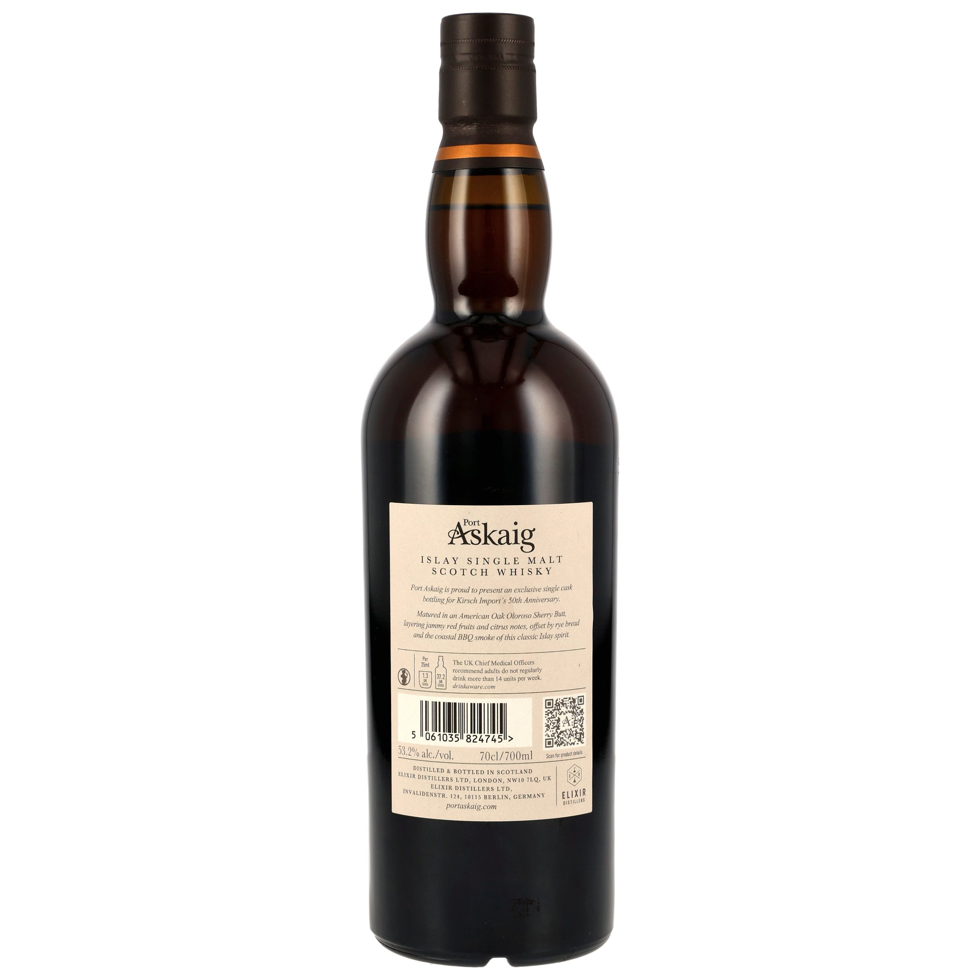 Port Askaig  2013/2026 - 13 y.o. - Oloroso Sherry Butt #4419 - 50th Anniversary Kirsch Import