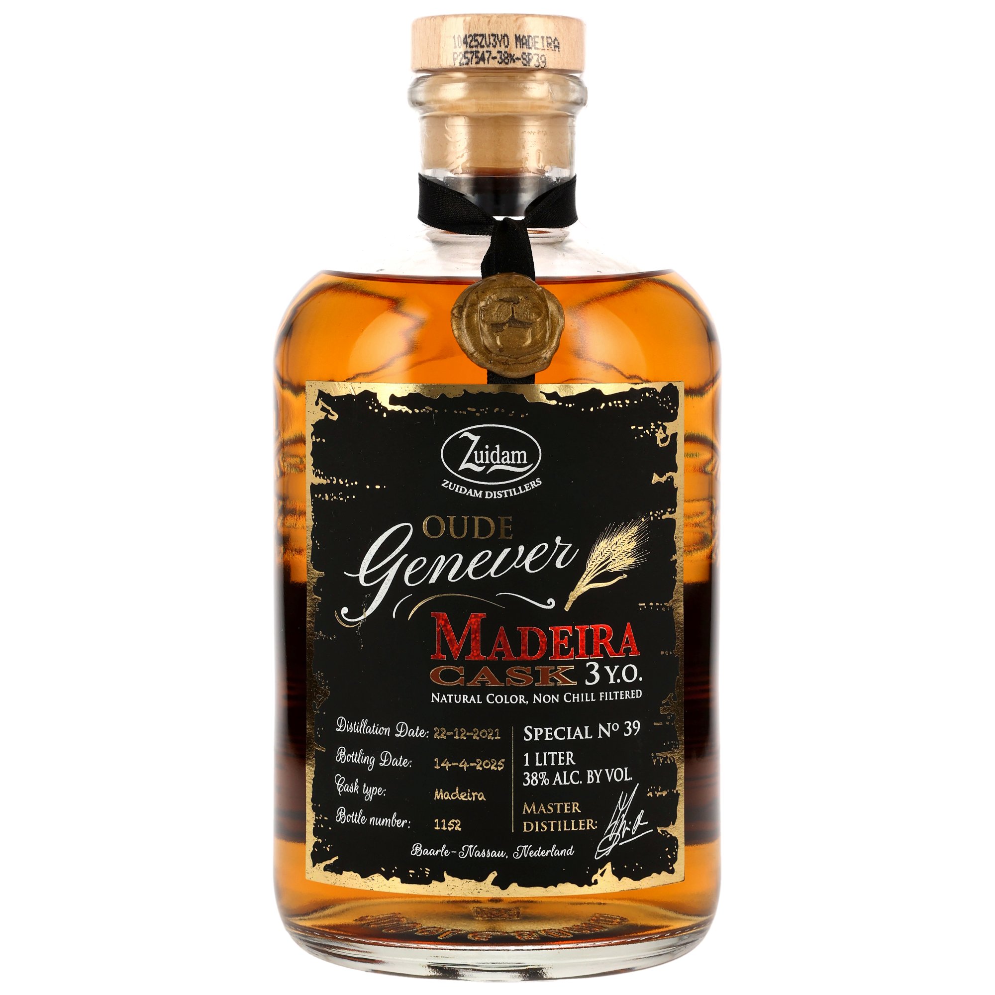 Zuidam Oude Genever 2021/2025 - 3 y.o. - Madeira Cask - LITER