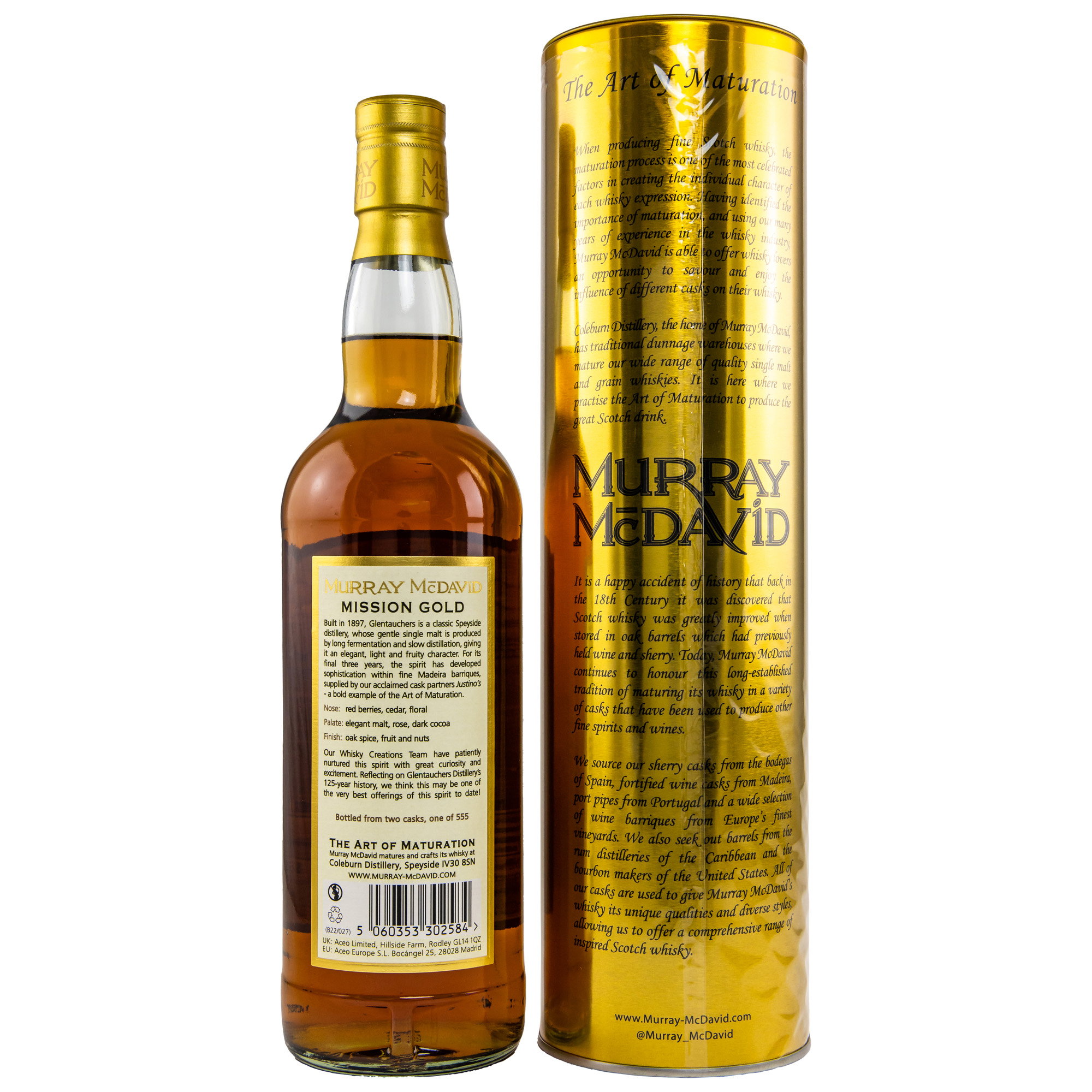 Glentauchers 1996 - 25 y.o. First Fill Justinos Madeira #22039+22043 - Murray McDavid