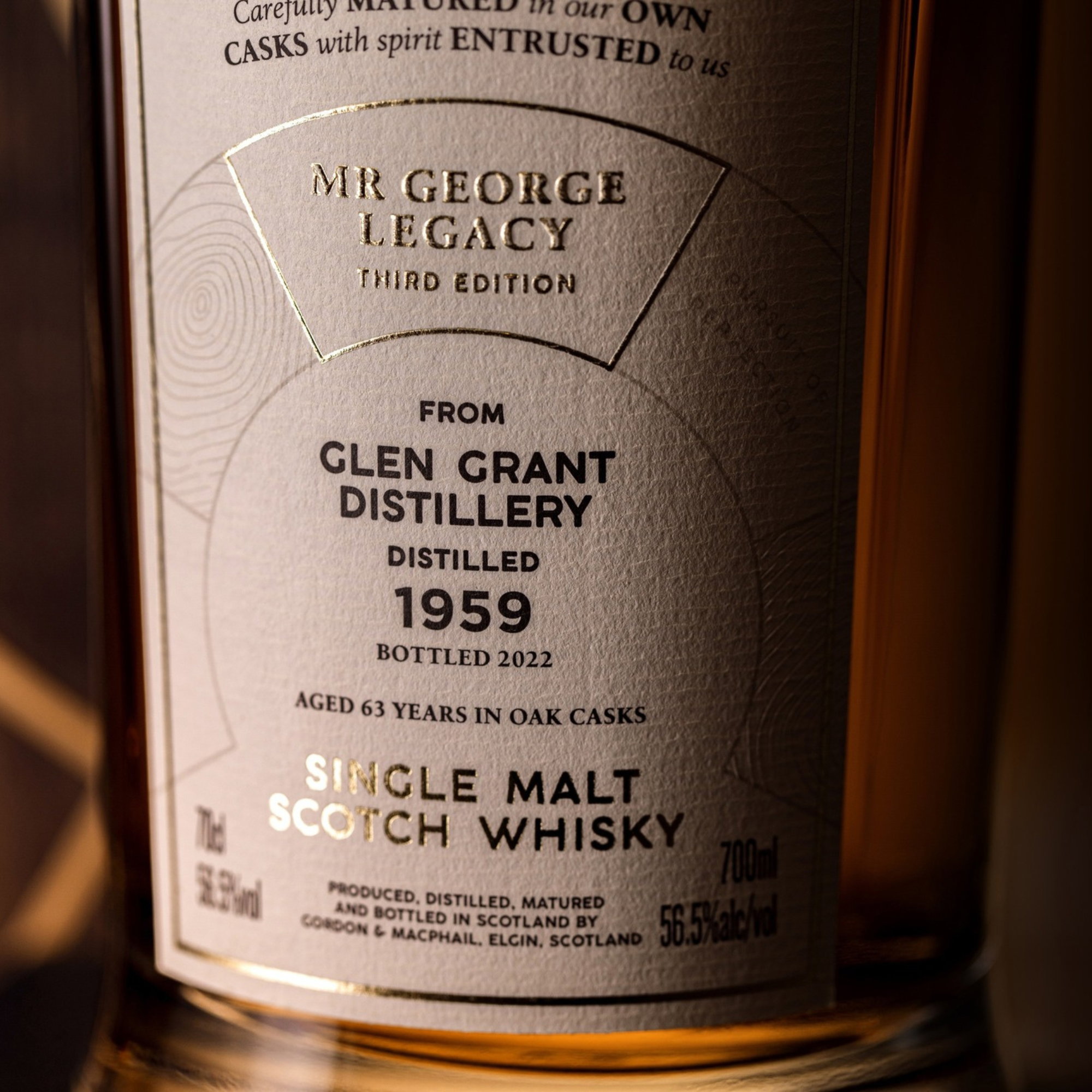 Glen Grant 1959/2022 - 63 y.o. - G&M Cask #3665  - Mr. George Legacy
