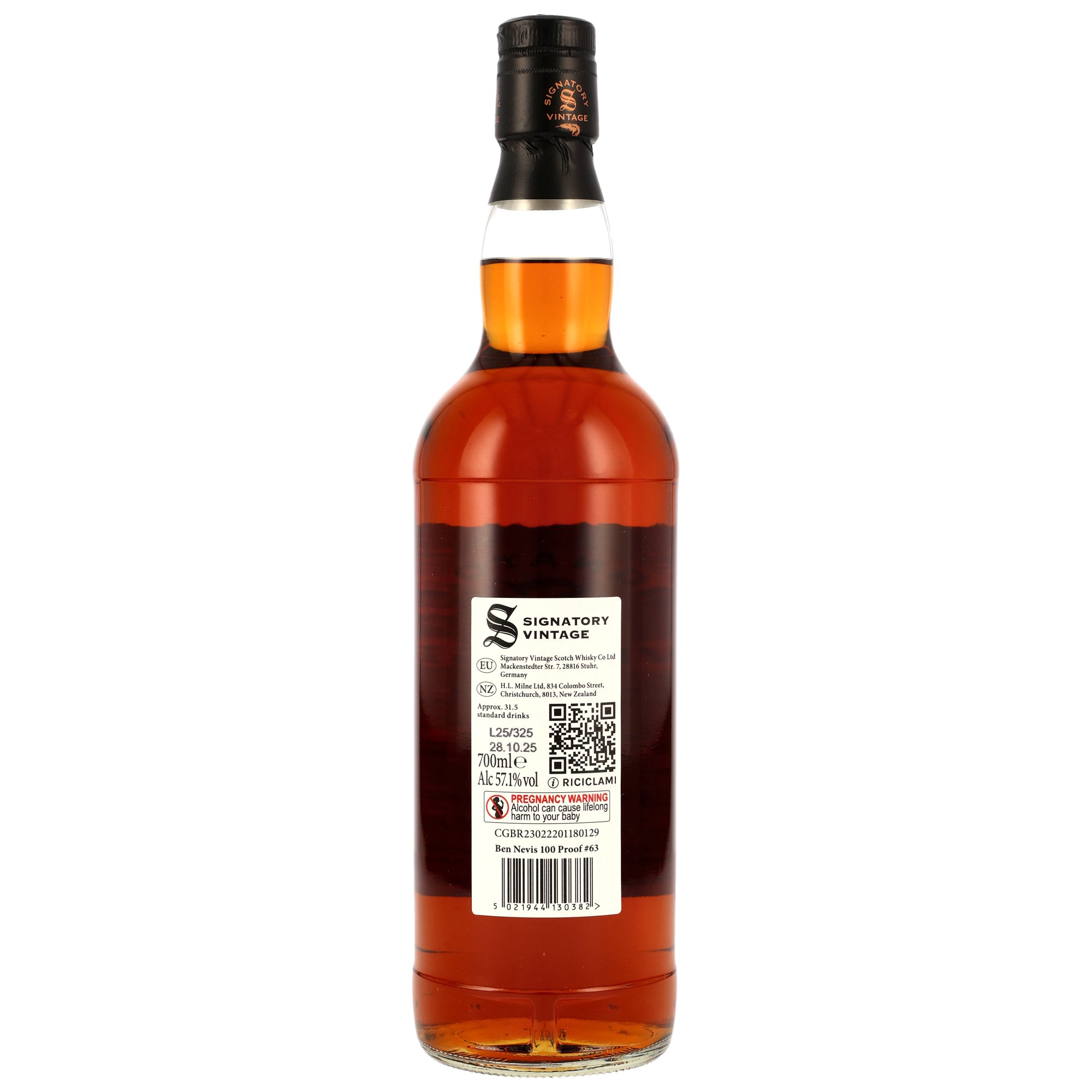 Ben Nevis 2014/2025 - 10  y.o. - Signatory 100 PROOF Edition #63