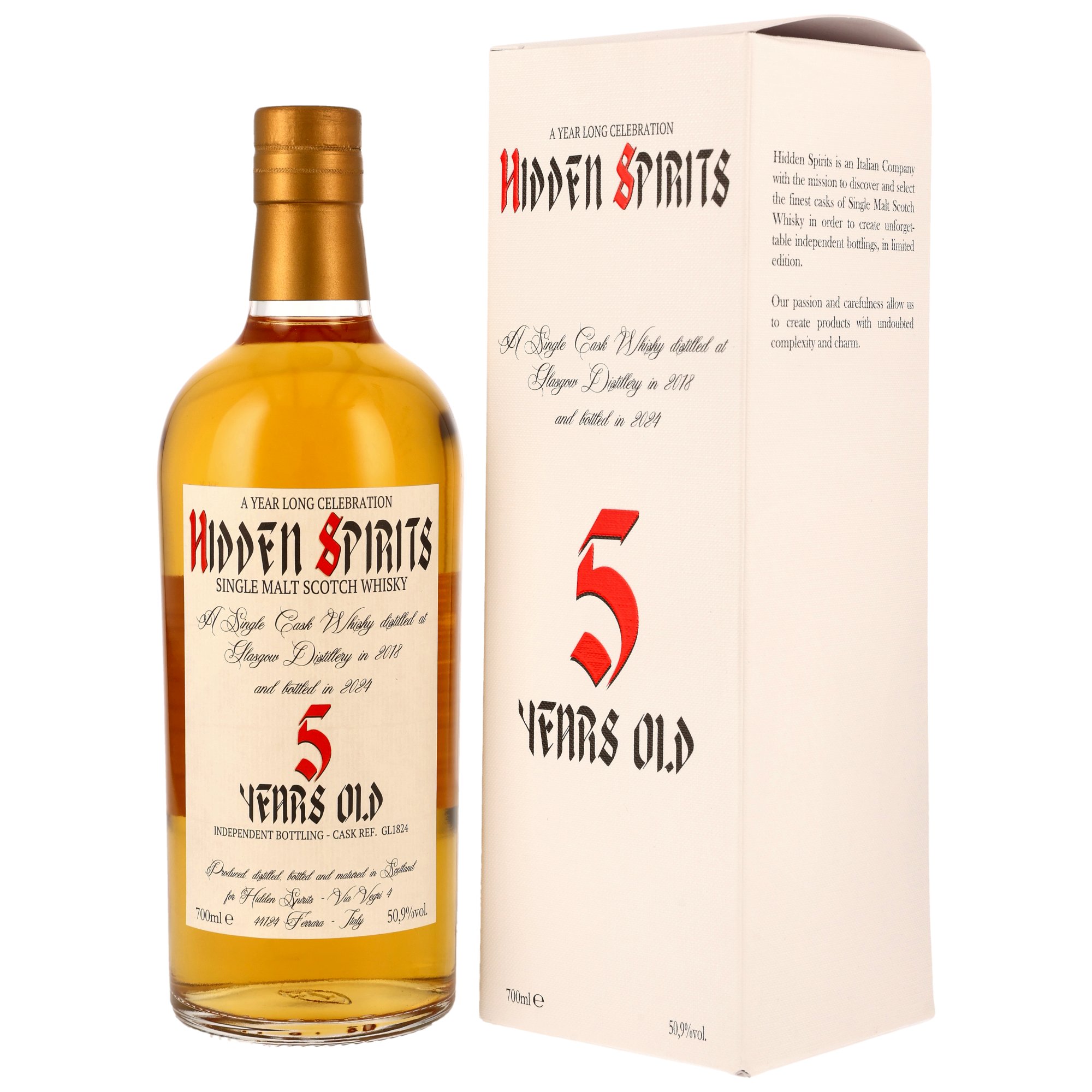Glasgow Distillery 2018/2024 - 5 y.o. - Cask #GL1824 - Hidden Spirits