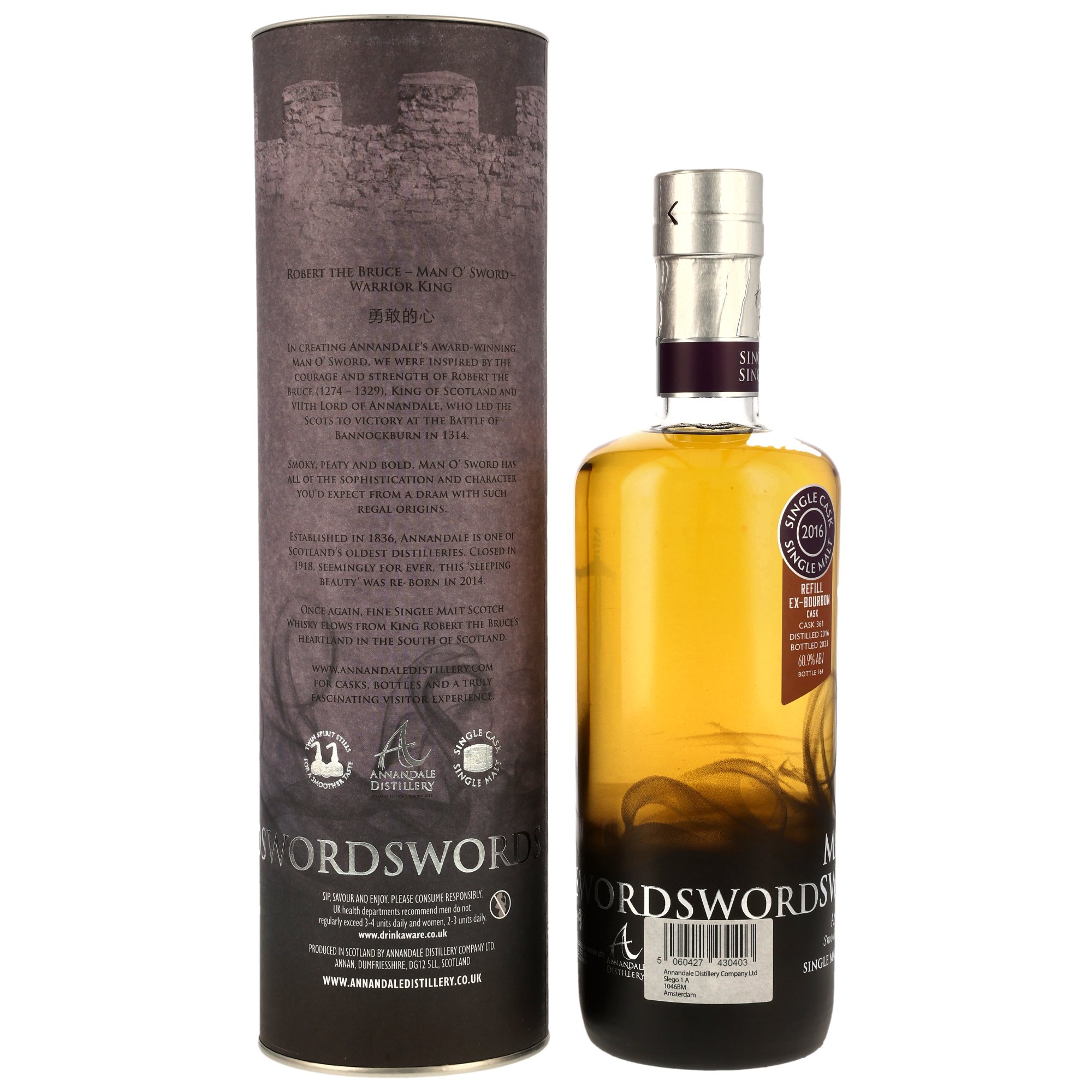 Annandale 2016/2023 Man O' Sword Founders Selection - Bourbon Cask #361