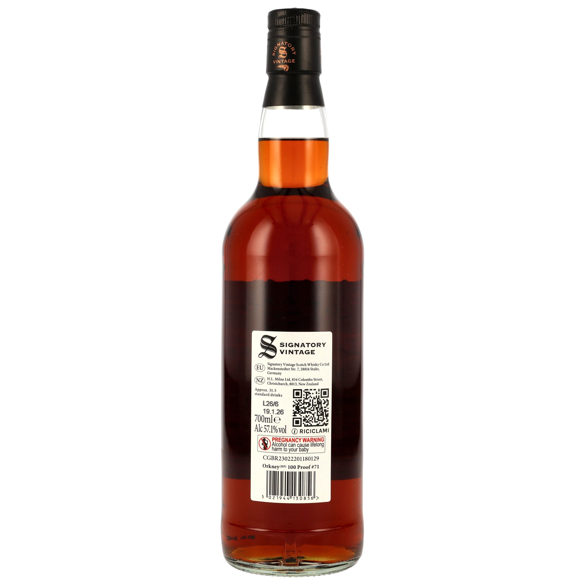 Orkney 2011/2026 - 14 y.o. - 1st Fill Oloroso Sherry Butts Finish - Signatory 100 PROOF Edition #71