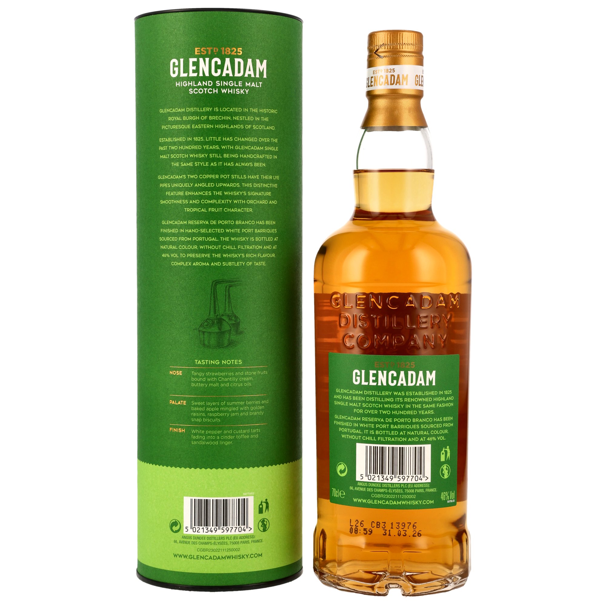 Glencadam Reserva de Porto Branco - White Port Cask Finish - Neue Ausstattung 2026