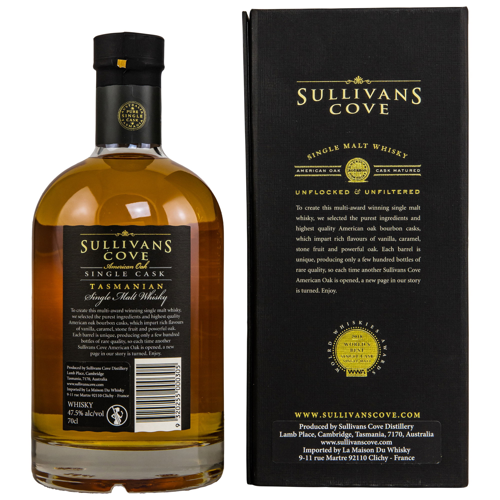 Sullivans Cove American Oak ex-Bourbon Single Cask #TD0165