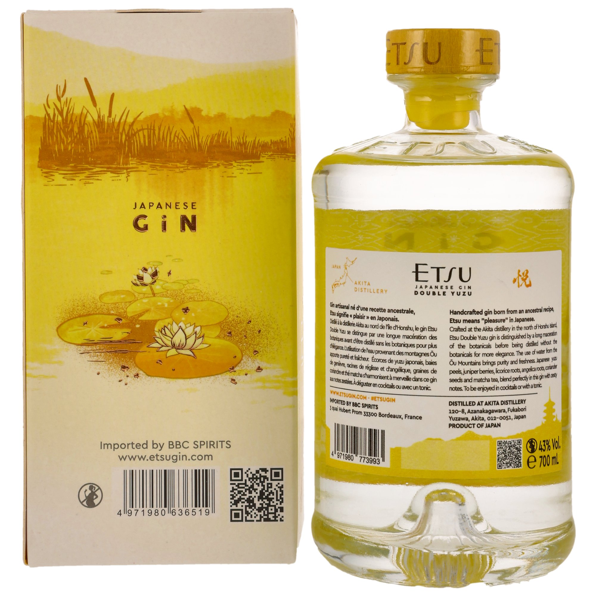 Etsu Double Yuzu Japanese Gin Neue Ausstattung in GP