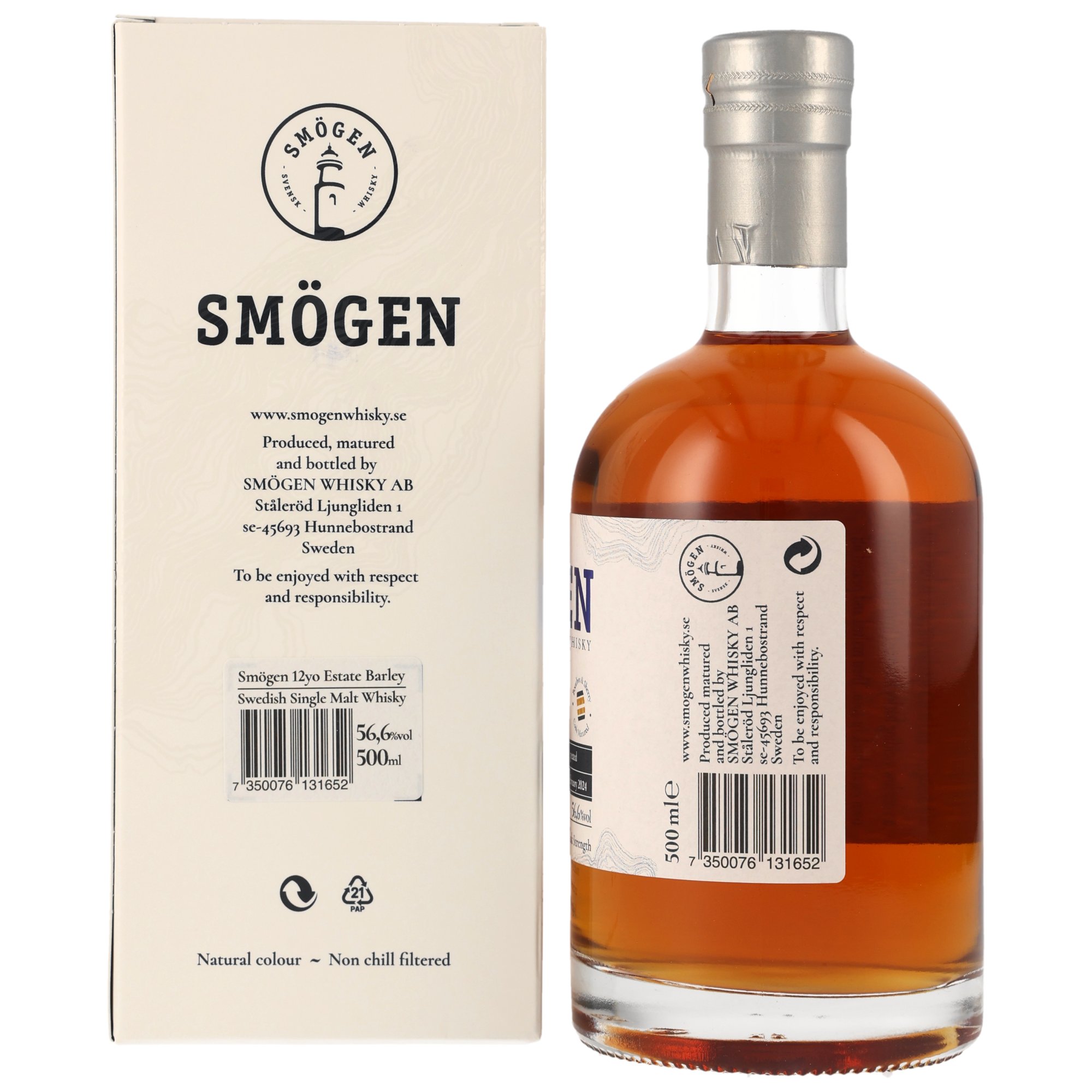 Smögen 12 y.o. - Distillery Estate Barley - Swedish Single Malt