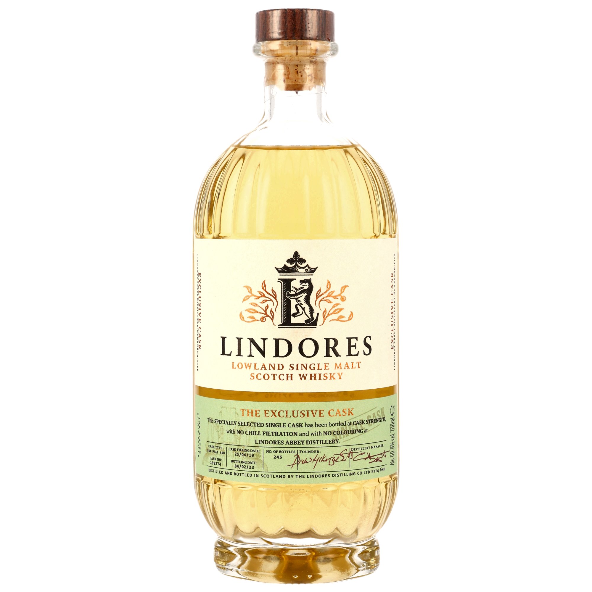 Lindores Abbey 2019/2023 - 3 y.o. - The Exclusive Cask Ex-Rum-Peat #198374