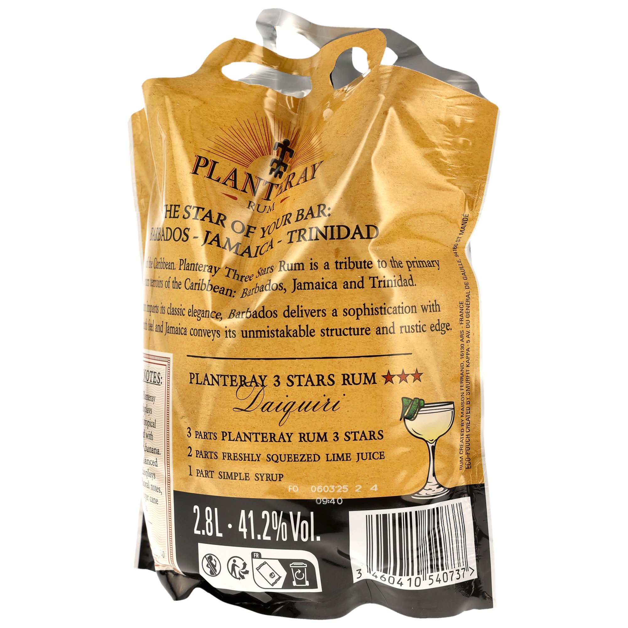Planteray (Plantation) 3 Stars Jamaica Barbados Trinidad - 2,8L Pouch