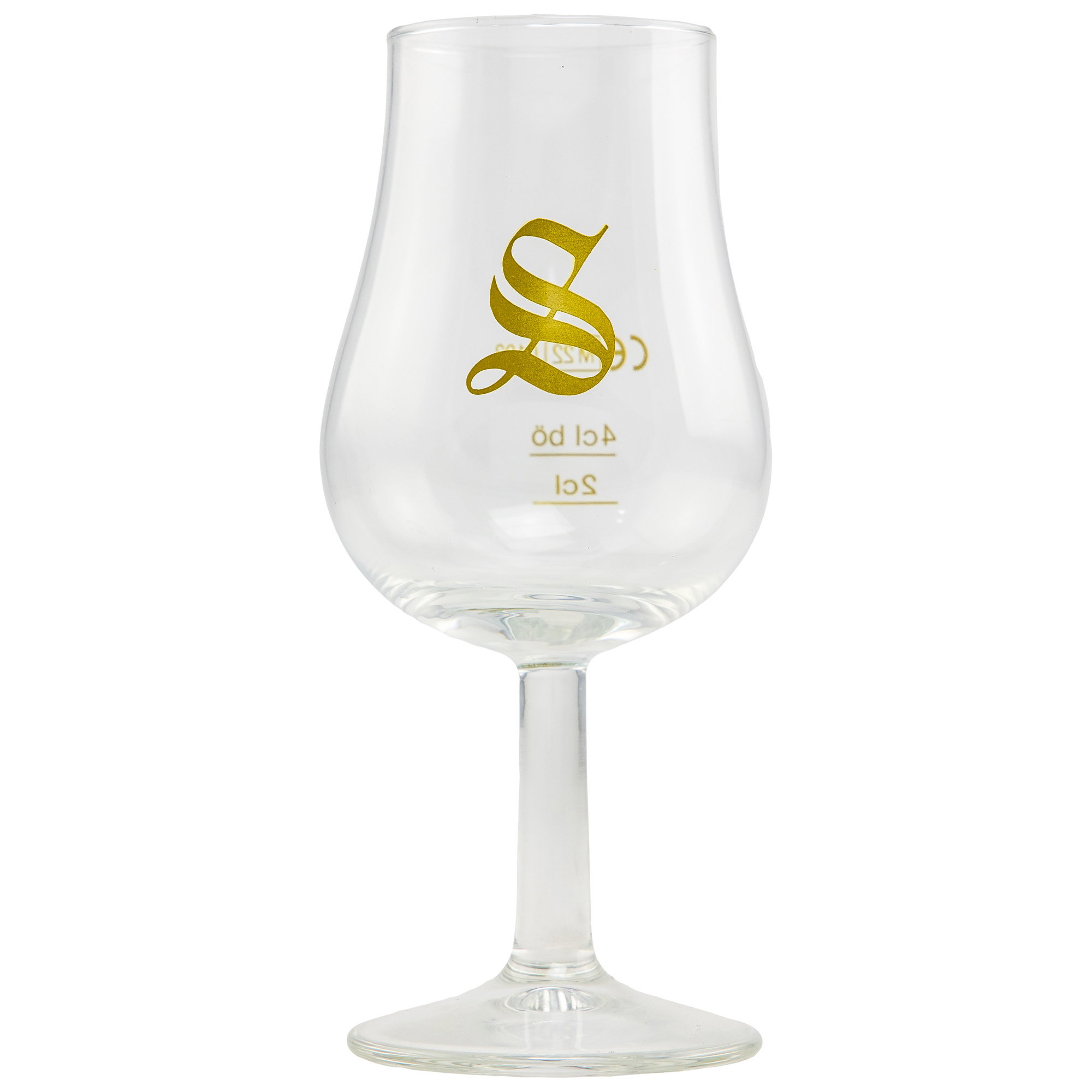 Signatory Tasting Glas Form Tulpe mit 2/4cl Eichstrich mit Aufdruck ohne Deckel
