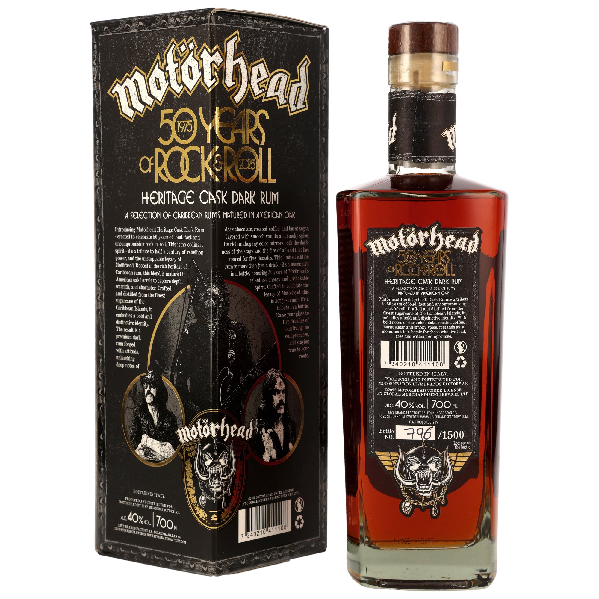 Motörhead 50 Years of Rock & Roll Heritage Dark Rum