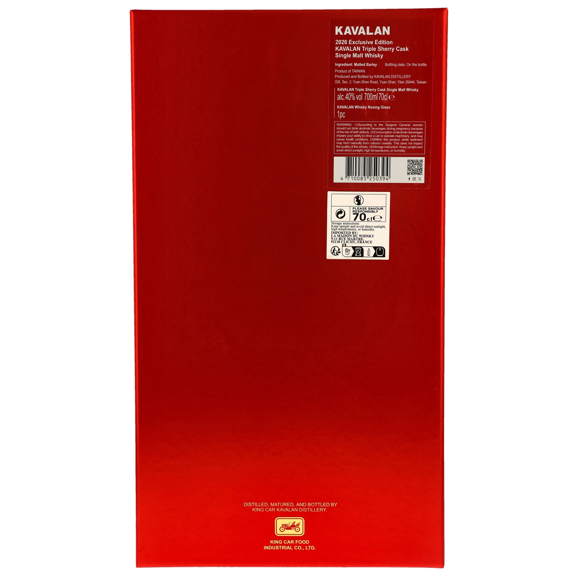 Kavalan Triple Sherry Cask mit Glas